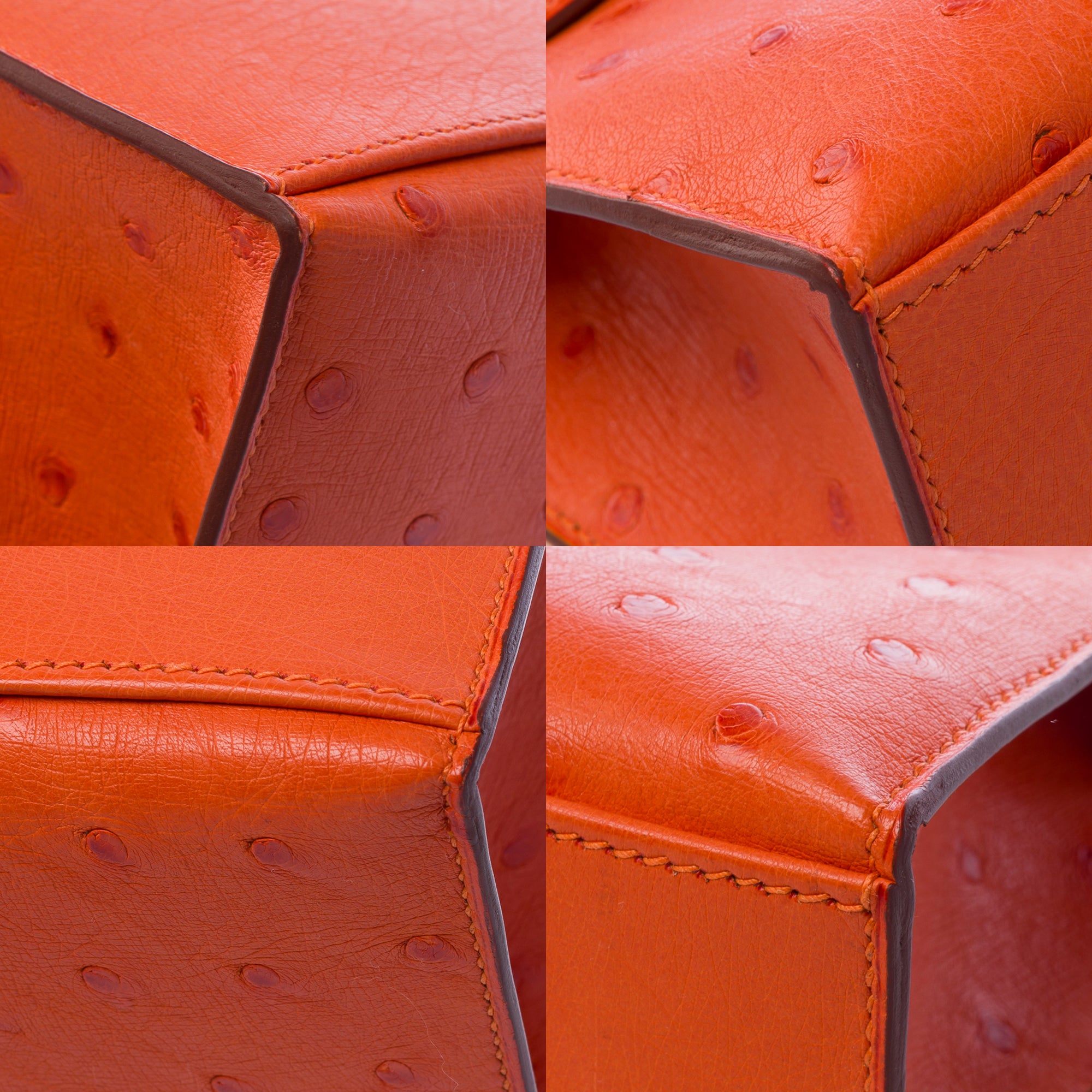 Sac HERMES Kelly Mini en Cuirs exotiques Orange - 103364