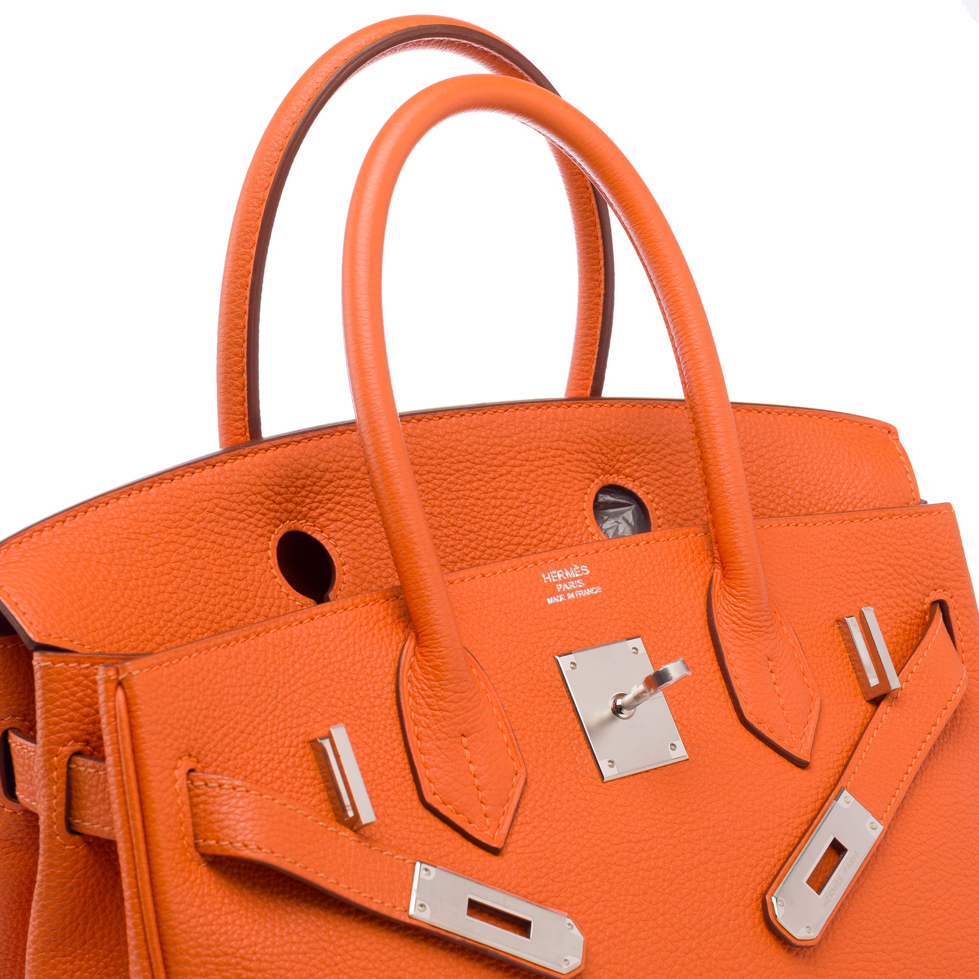 Sac HERMES Birkin 30 en Cuir Orange - 103365