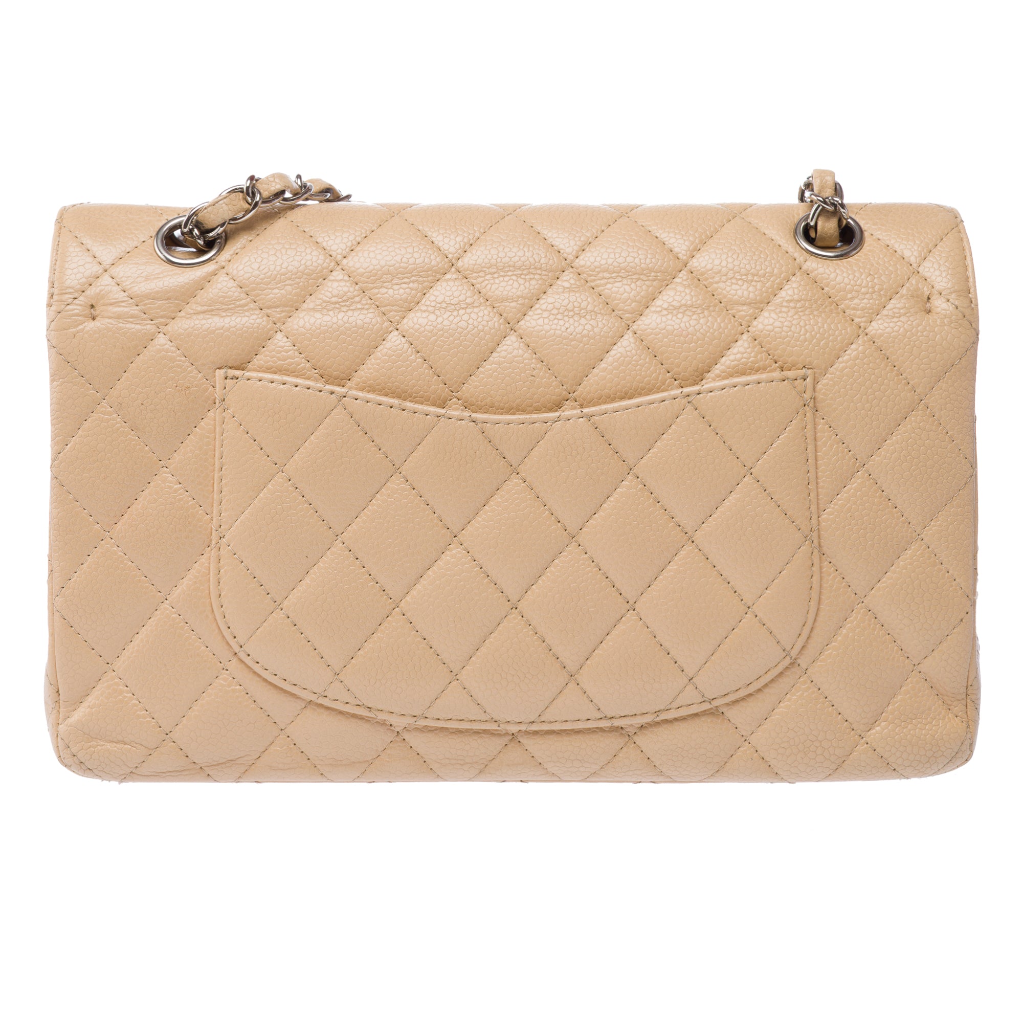 Sac CHANEL Timeless/Classique en Cuir Beige - 103360