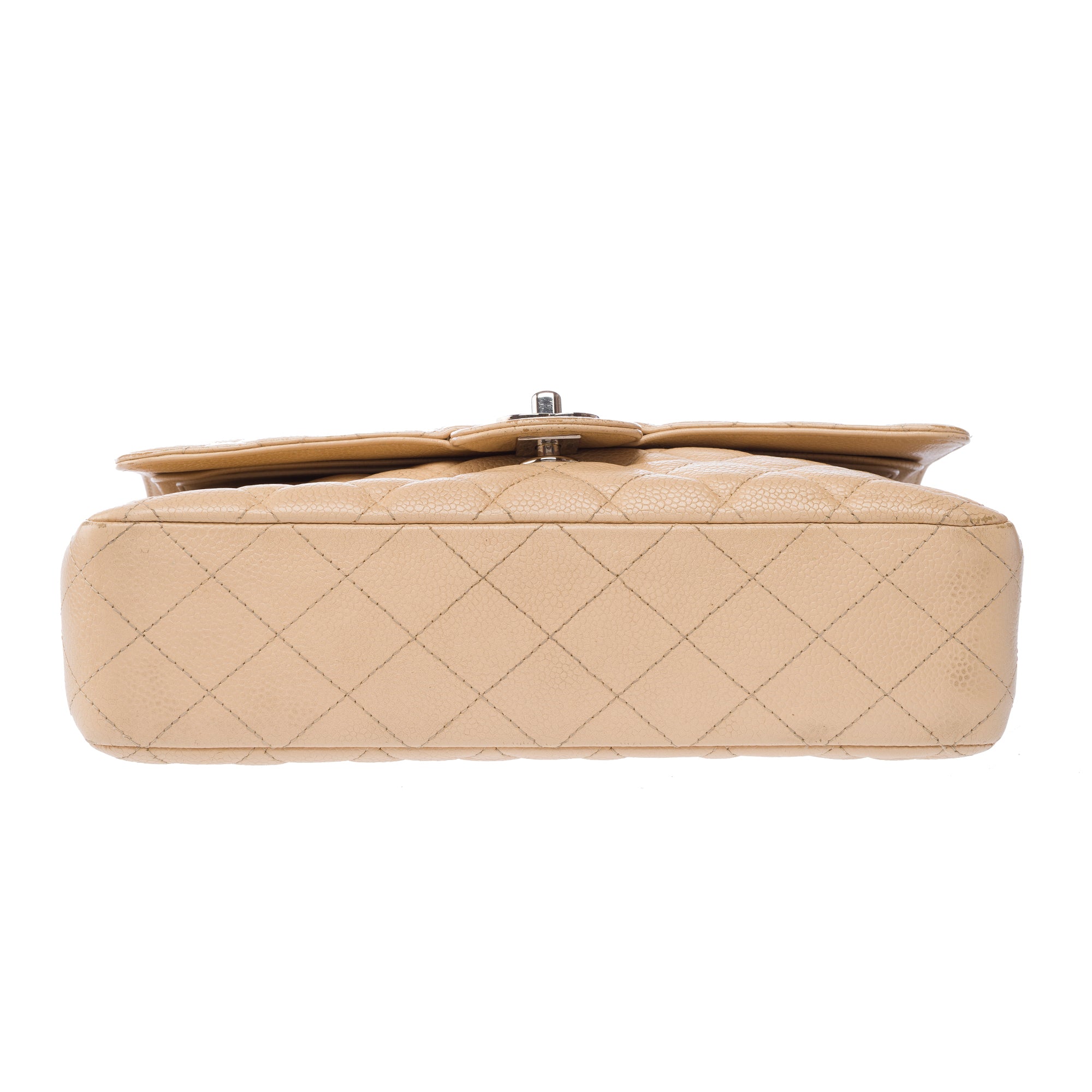 Sac CHANEL Timeless/Classique en Cuir Beige - 103360