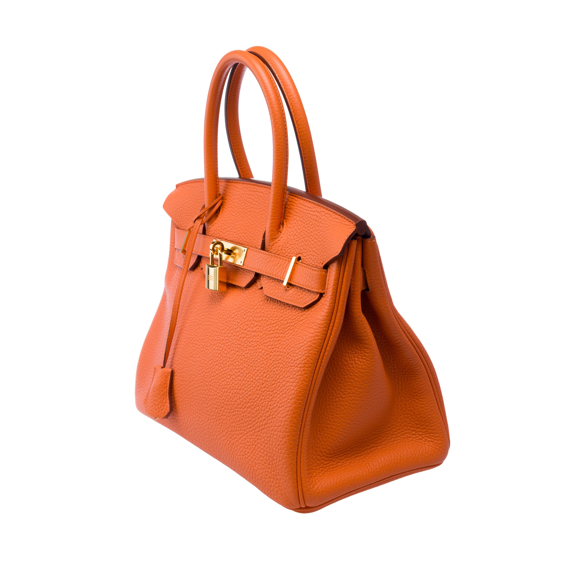 Sac HERMES Birkin 30 en Cuir Orange - 103357