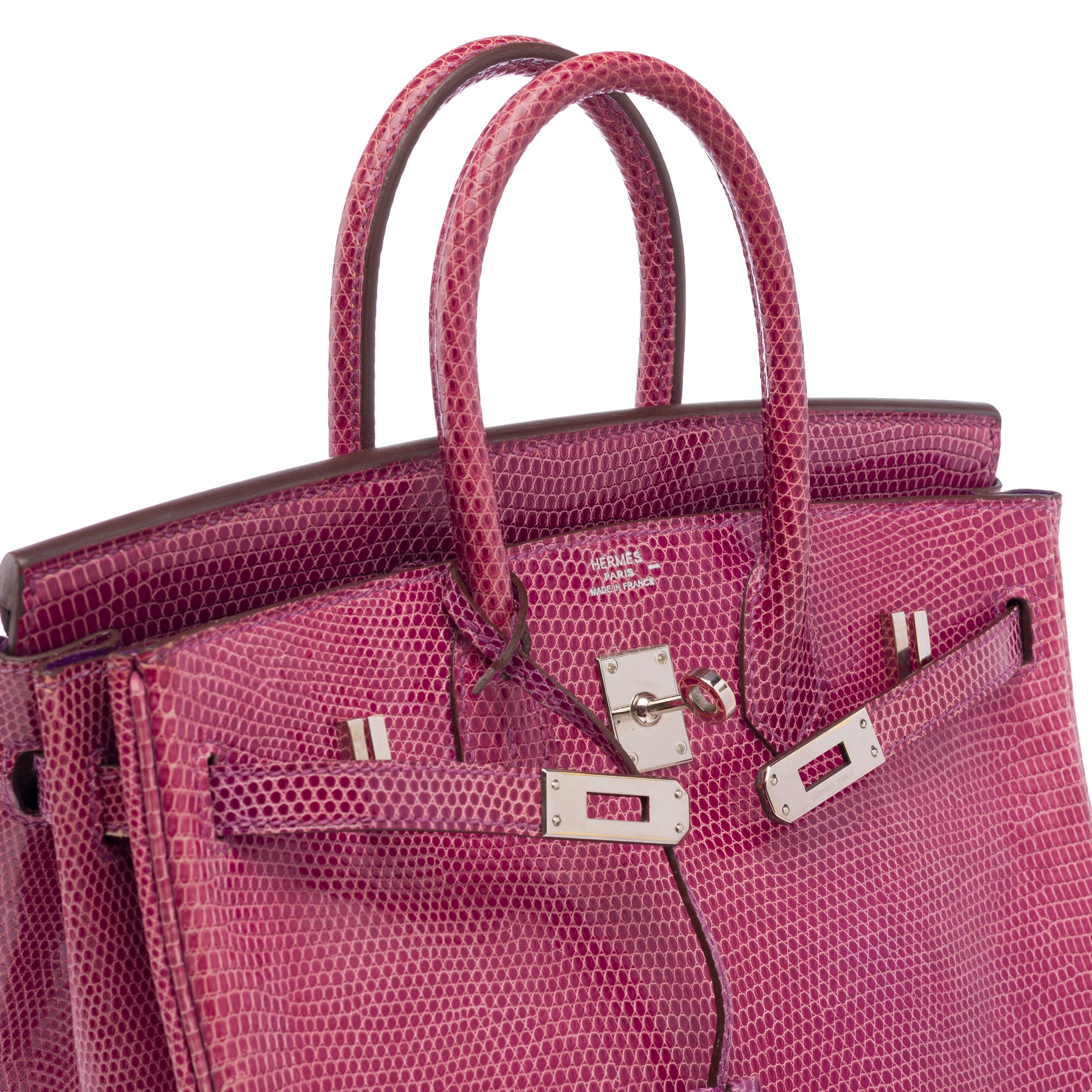 Sac HERMES Birkin 25 en Cuirs exotiques Violet - 103358