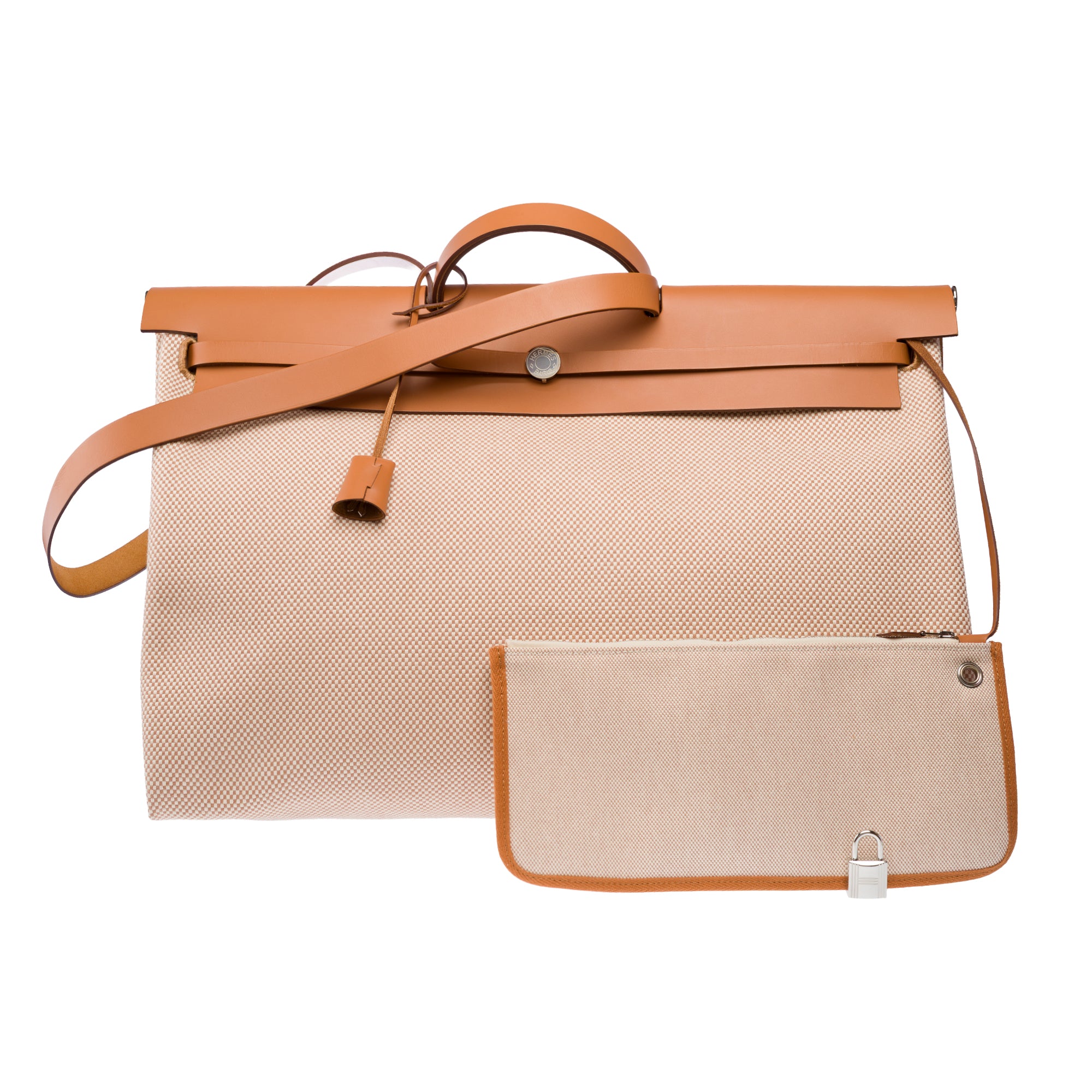 Sac HERMES Herbag en Toile Beige - 103375