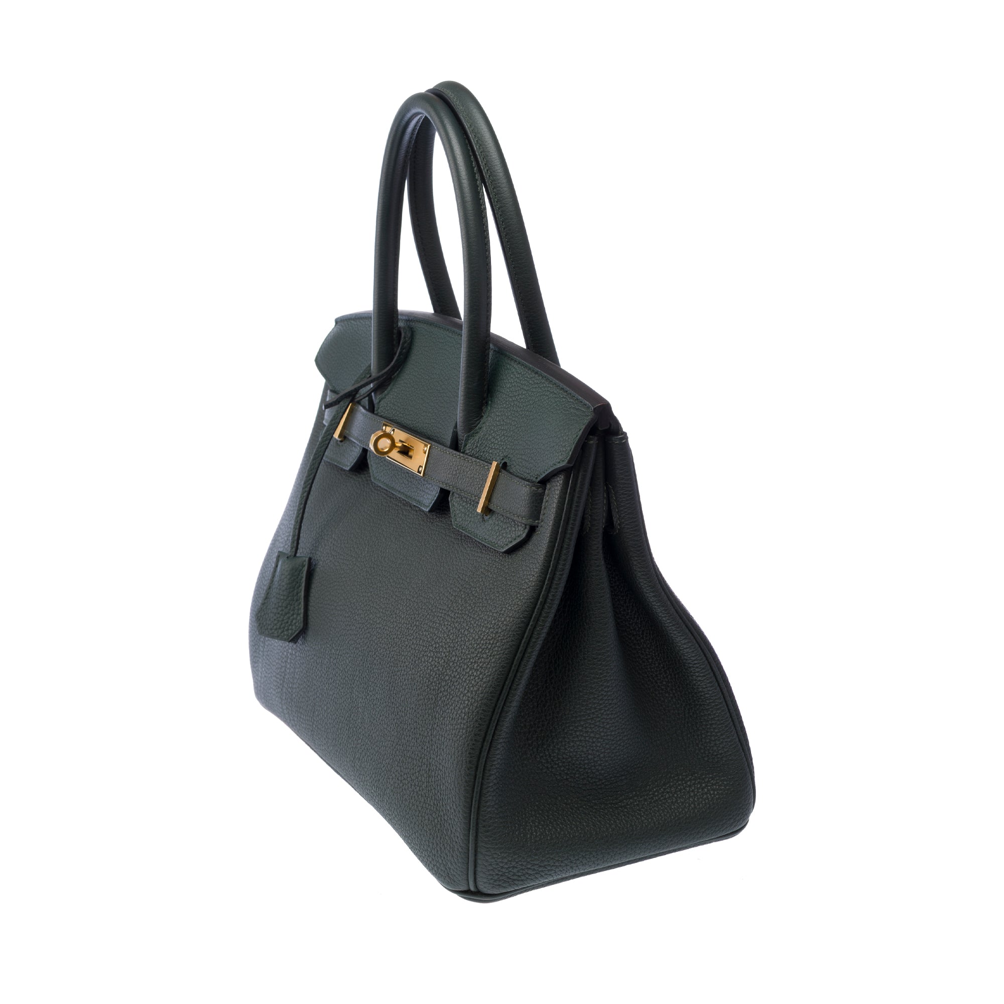 Sac HERMES Birkin 30 en Cuir Vert - 103372