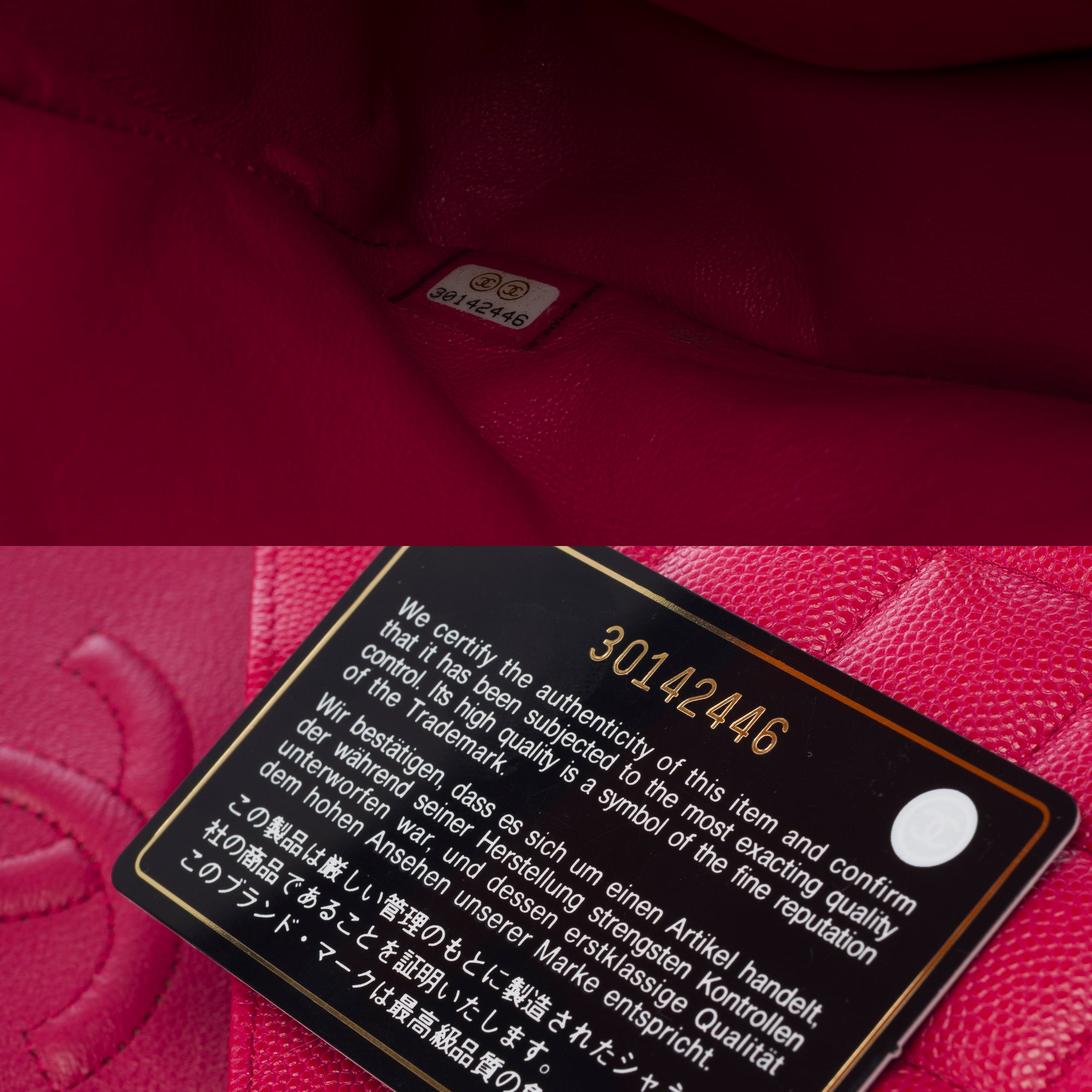 Sac CHANEL Timeless/Classique en Cuir Rose - 103370