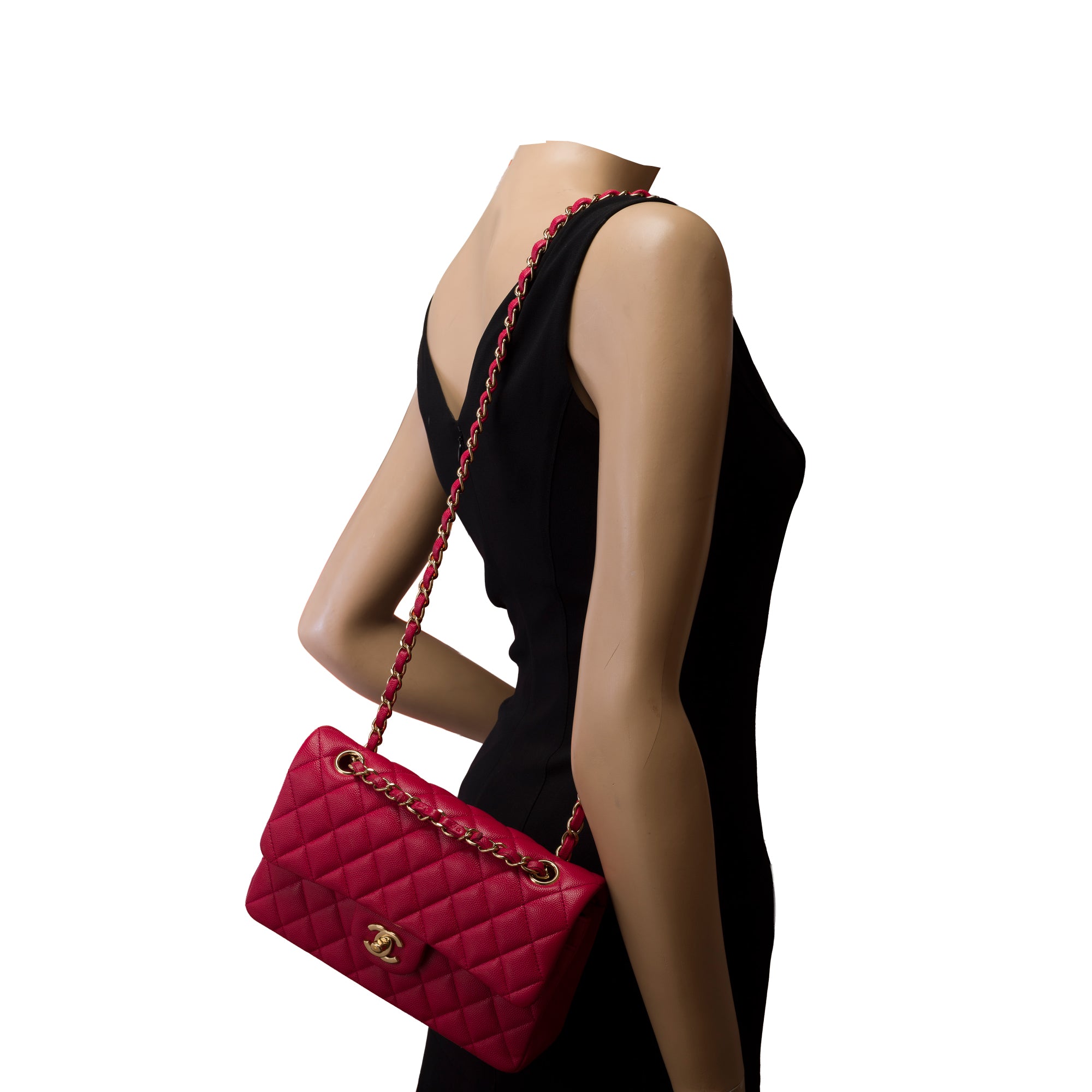 Sac CHANEL Timeless/Classique en Cuir Rose - 103370