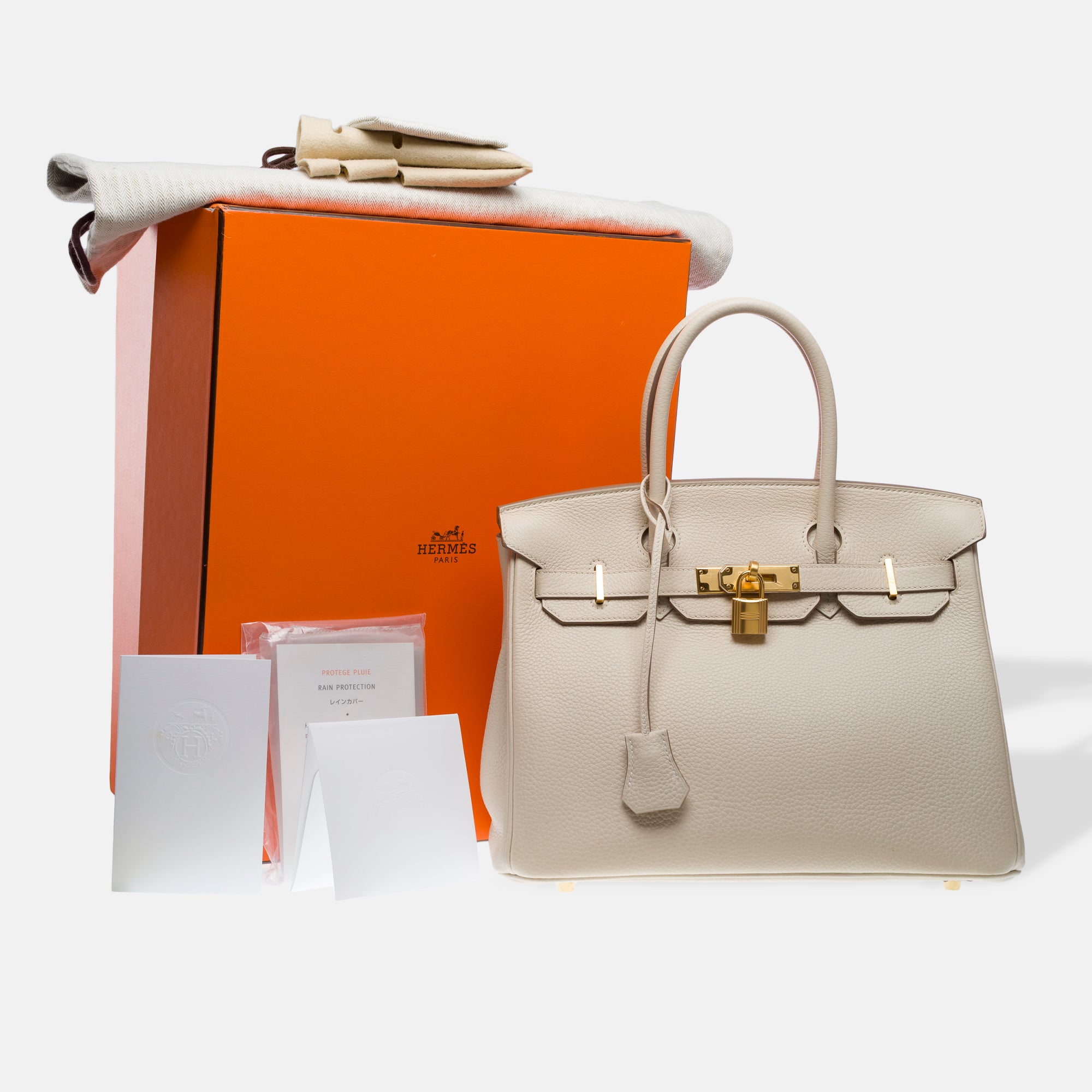 Sac HERMES Birkin 30 en Cuir Beige - 103381