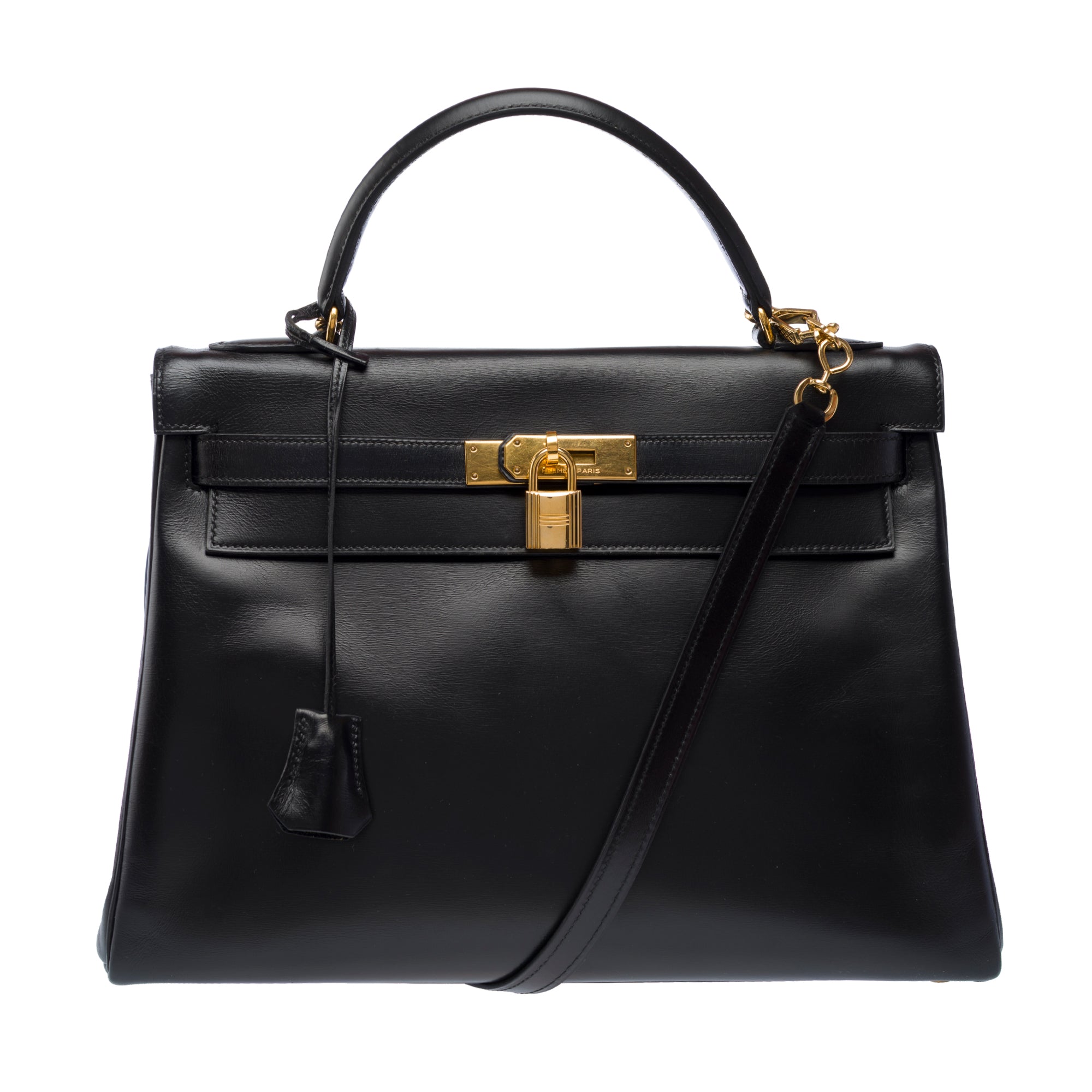 Sac HERMES Kelly 32 en Cuir Noir - 103374