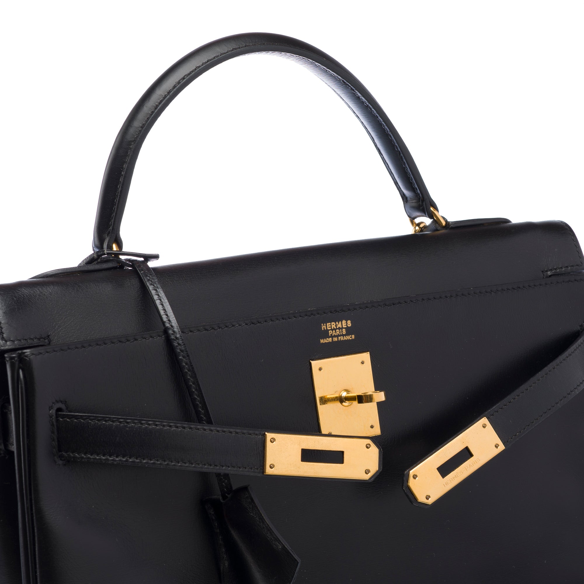 Sac HERMES Kelly 32 en Cuir Noir - 103374