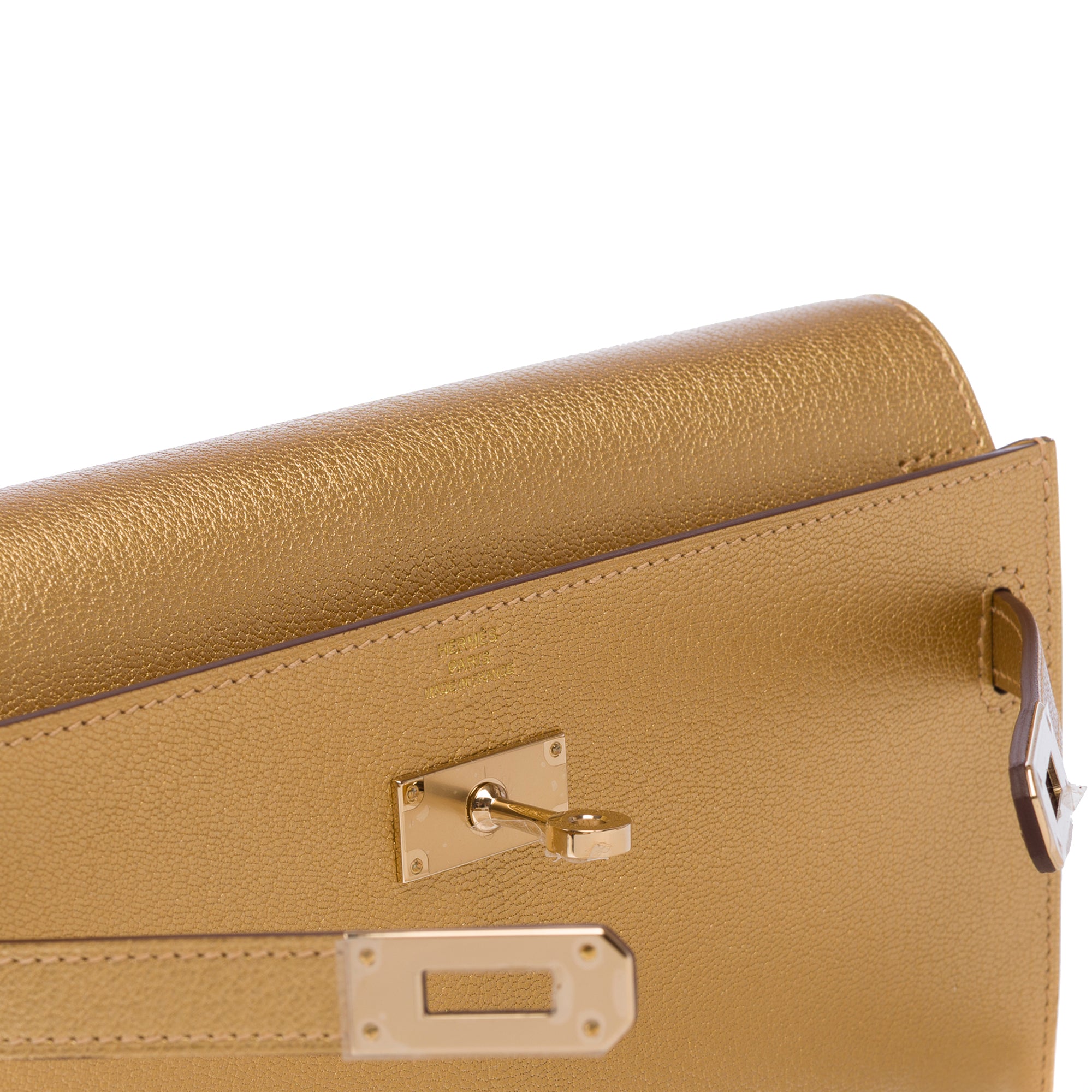 Sac HERMES Kelly to go en Cuir Doré - 103378