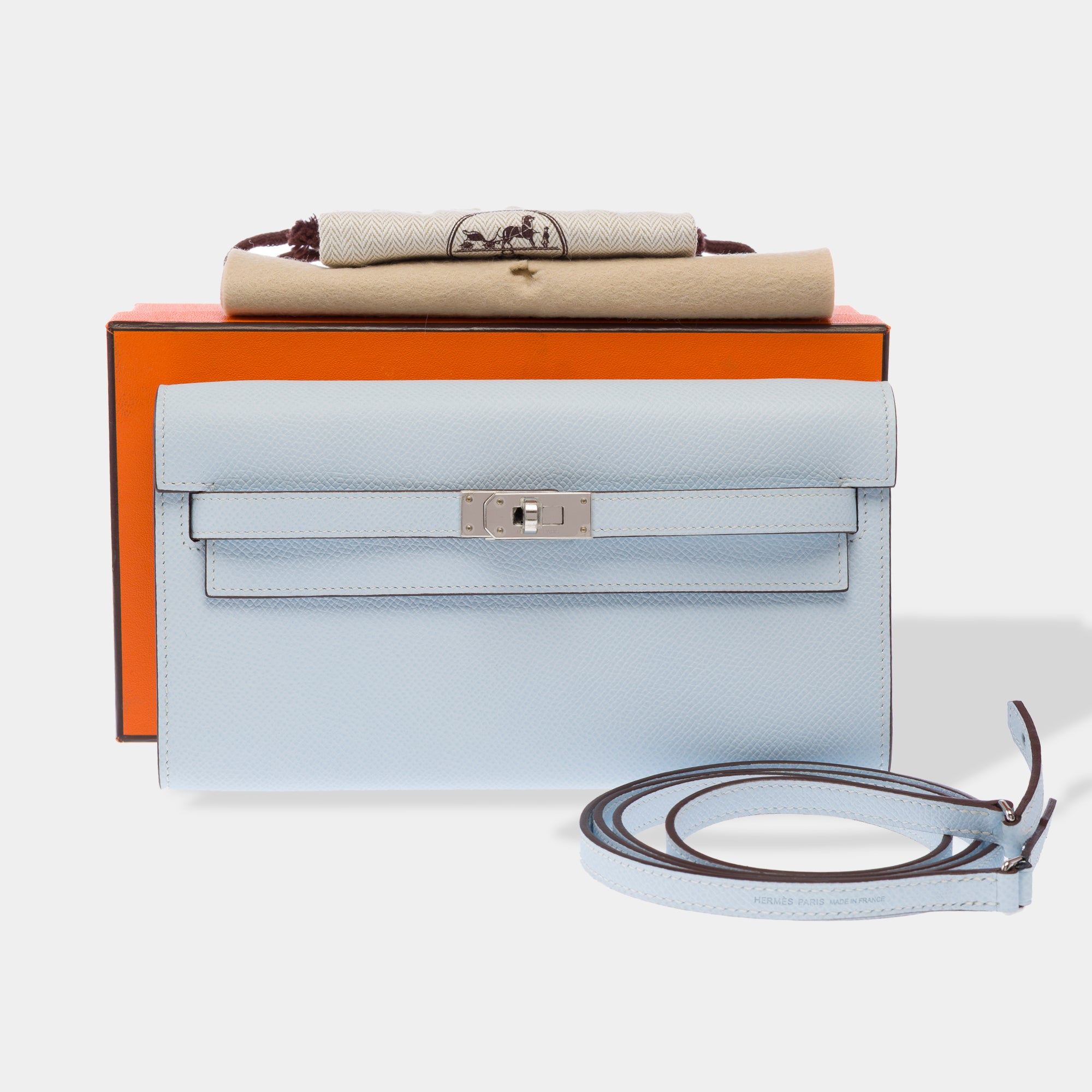 Sac HERMES Kelly to go en Cuir Bleu - 103382