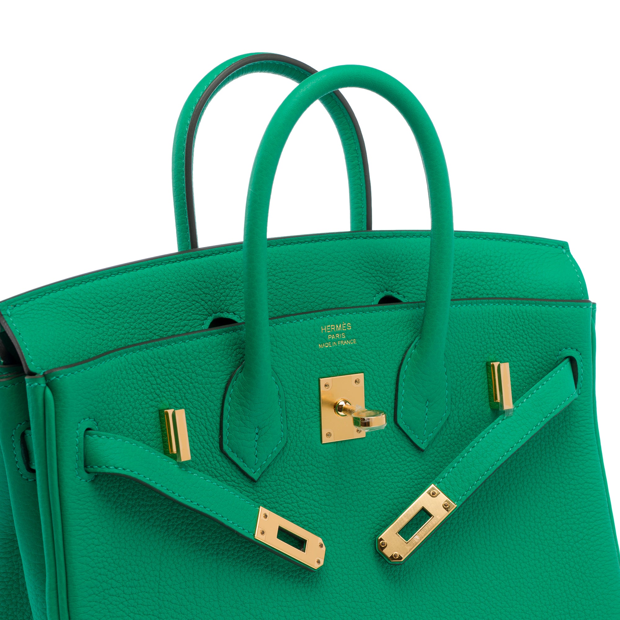 Sac HERMES Birkin 25 en Cuir Vert - 103385