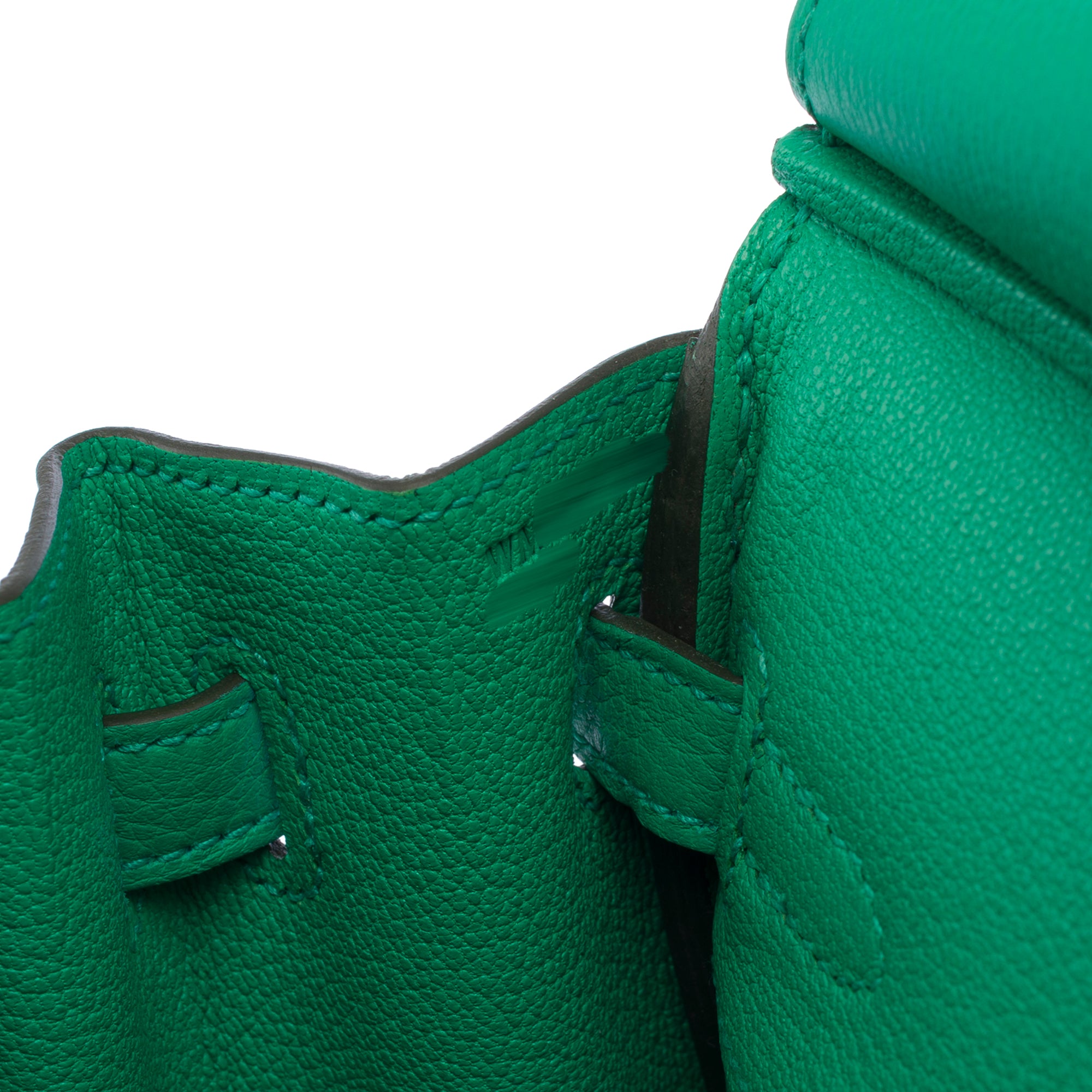 Sac HERMES Birkin 25 en Cuir Vert - 103385