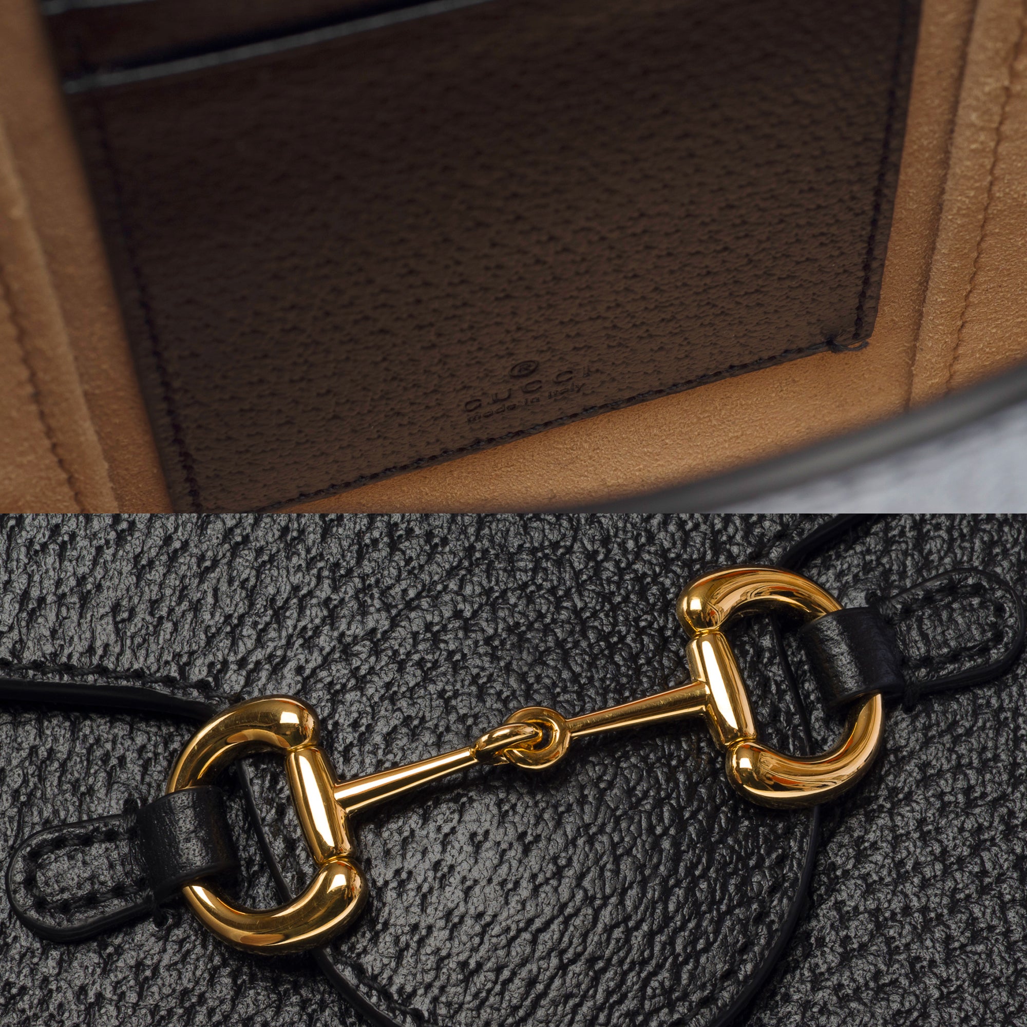 Sac GUCCI Horsebit 1955 Vertical en Cuir Noir - 103384