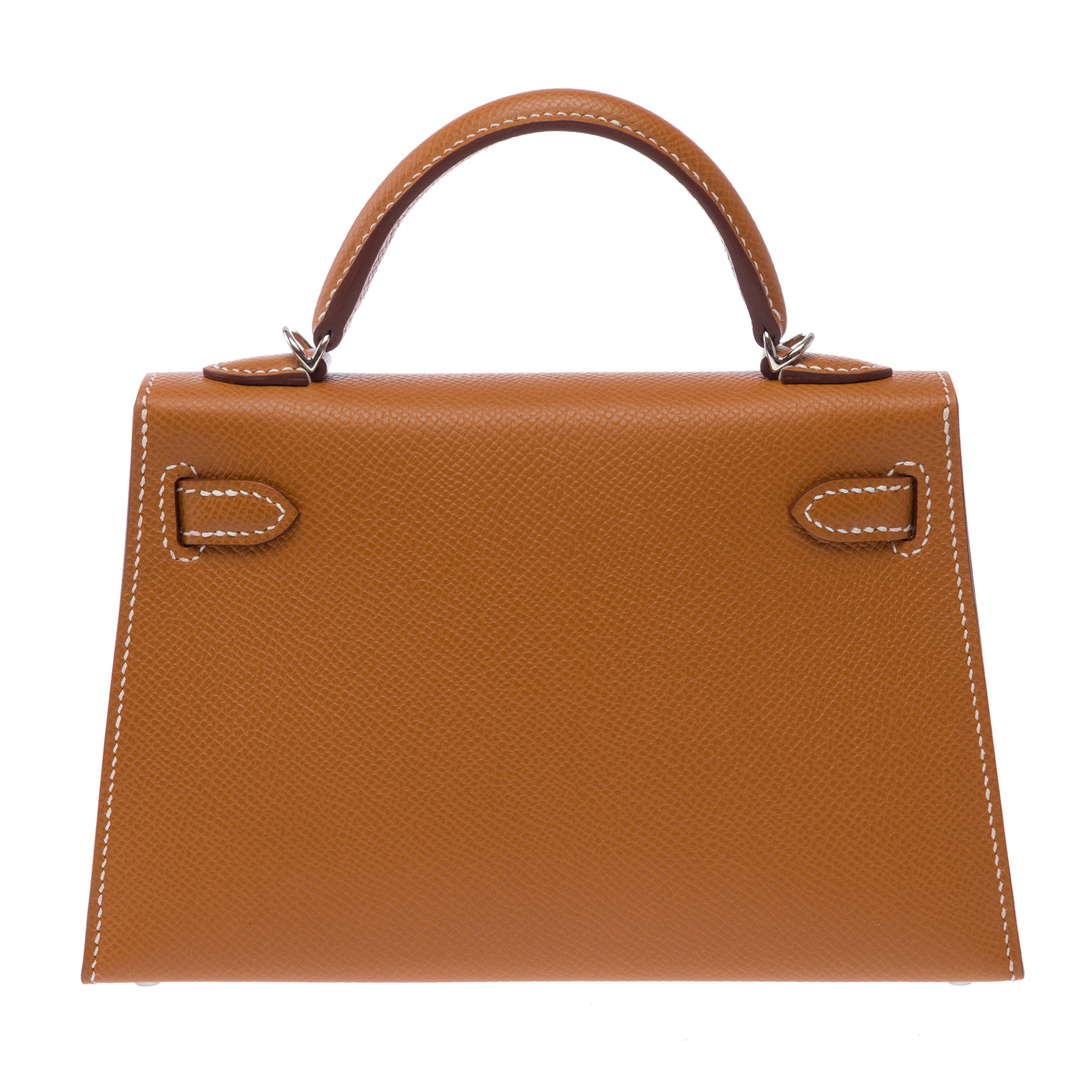 Sac HERMES Kelly Mini en Cuir Doré - 103393