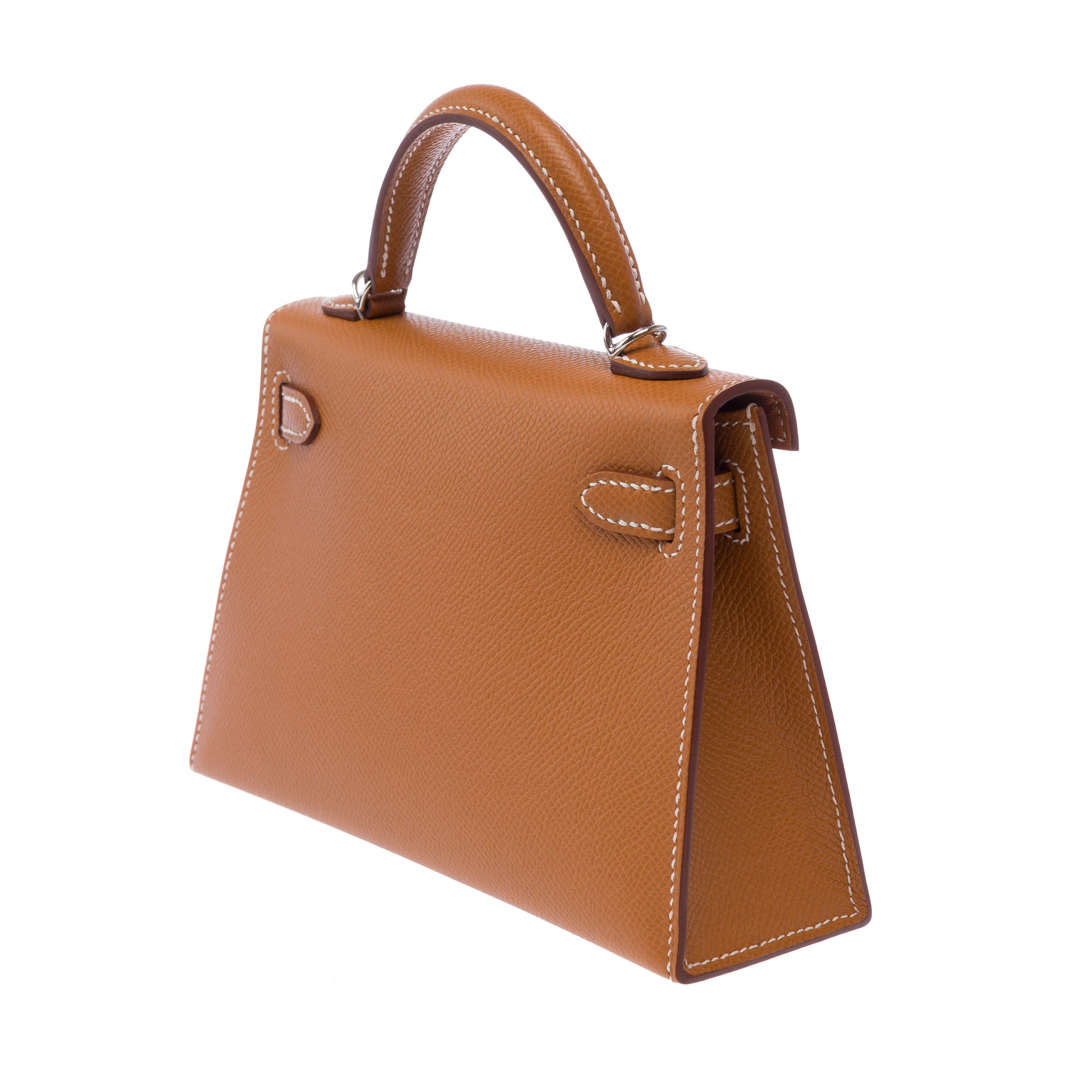 Sac HERMES Kelly Mini en Cuir Doré - 103393