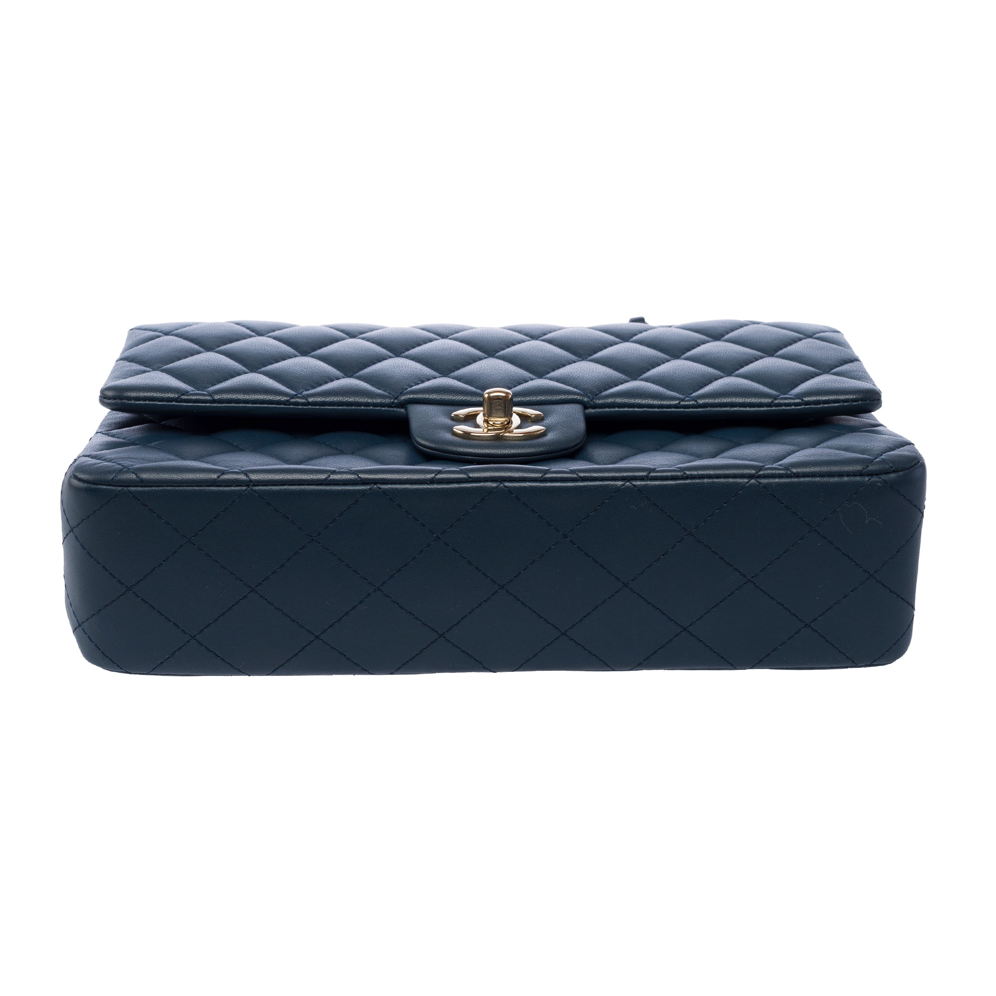 Sac CHANEL Timeless/Classique en Cuir Bleu - 103394