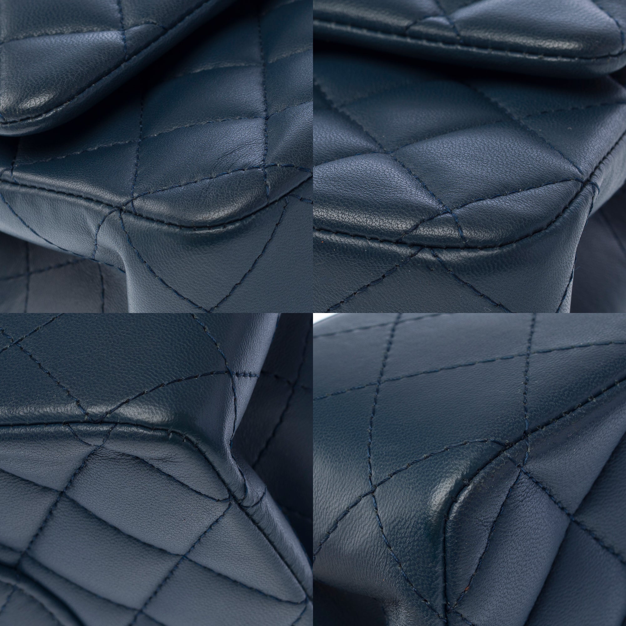 Sac CHANEL Timeless/Classique en Cuir Bleu - 103394