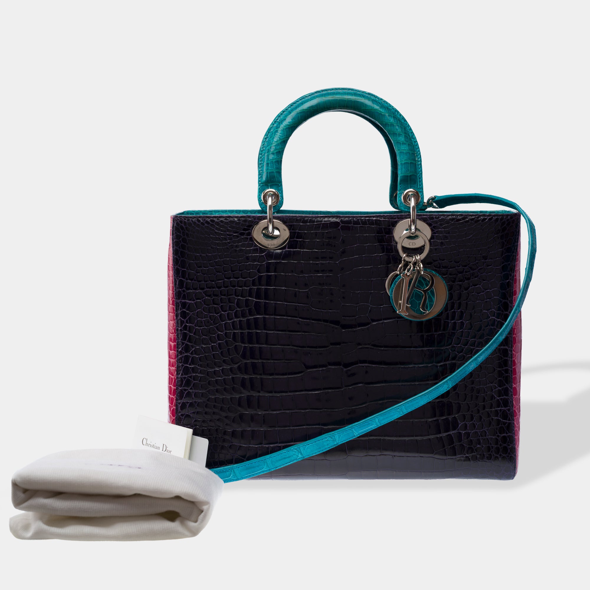 Sac DIOR Lady Dior en Cuirs exotiques Violet - 103013