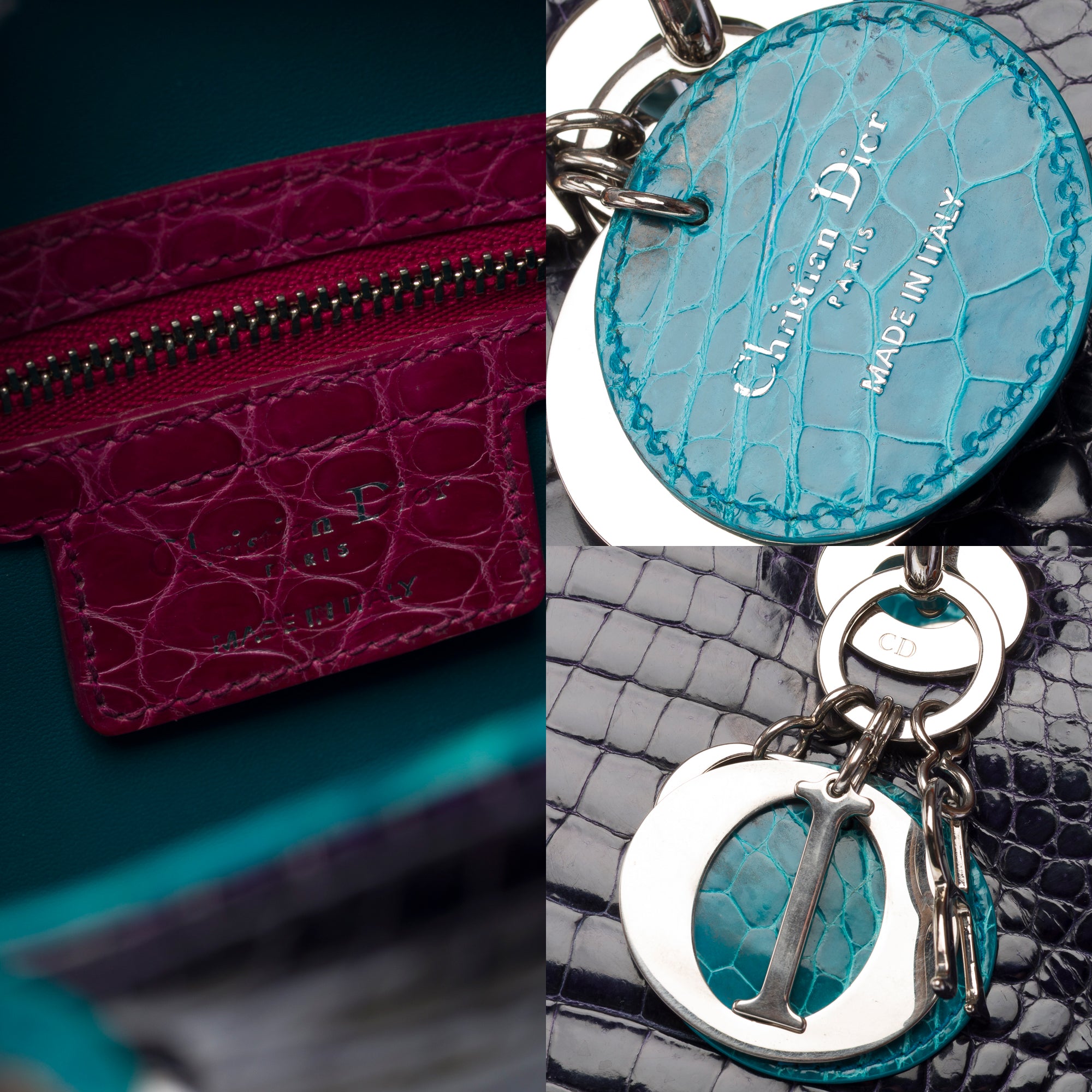 Sac DIOR Lady Dior en Cuirs exotiques Violet - 103013