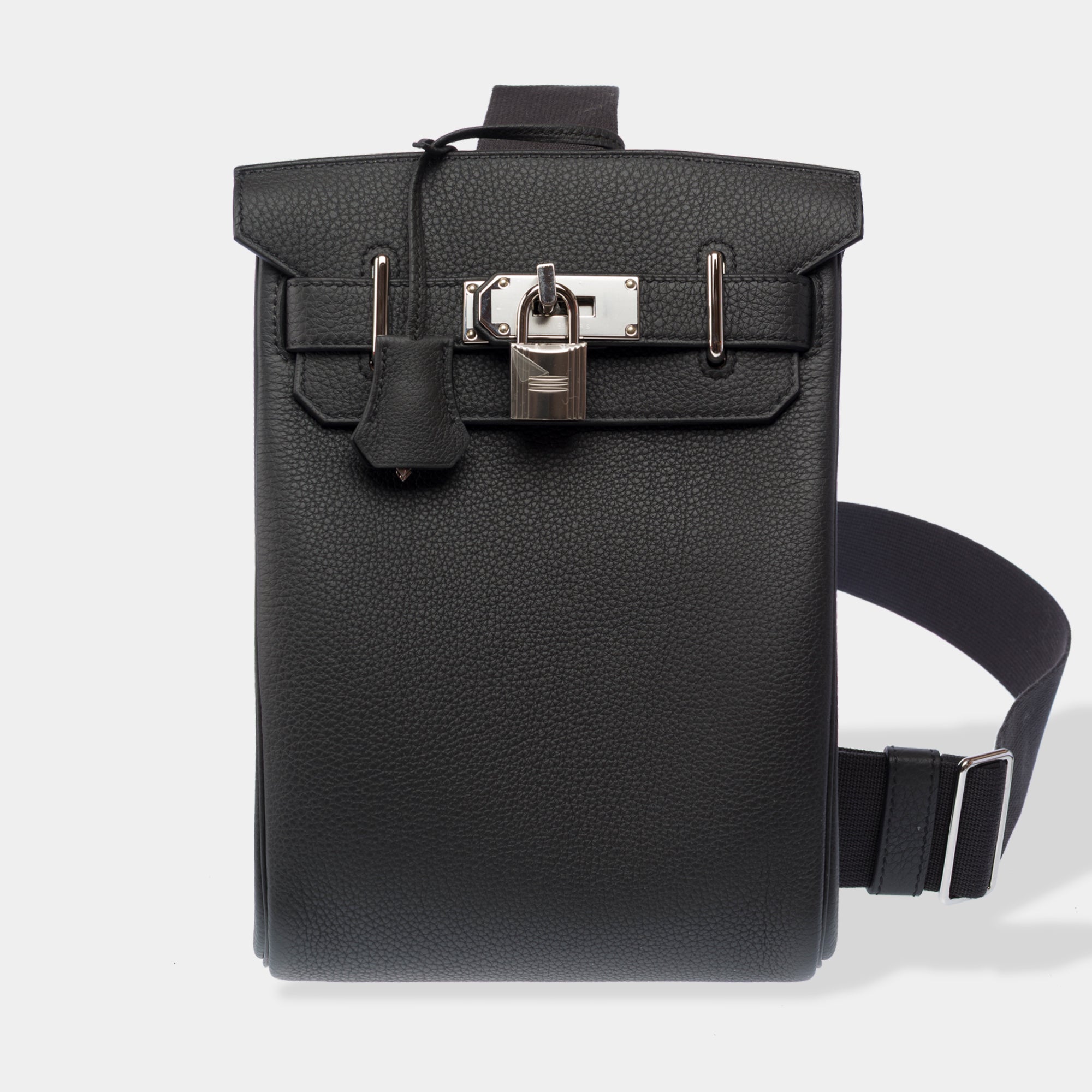 Sac HERMES Haut a Courroies en Cuir Gris - 103403