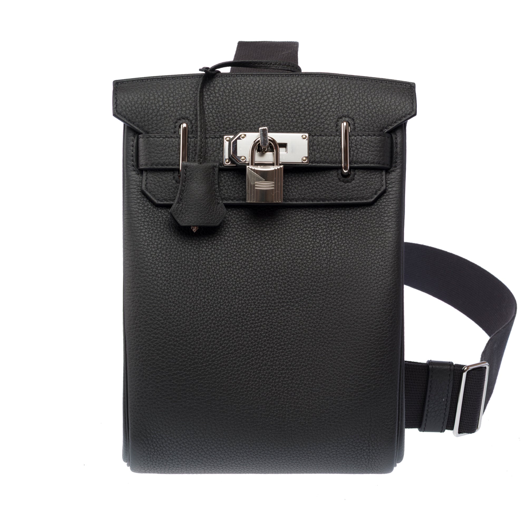 Sac HERMES Haut a Courroies en Cuir Gris - 103403