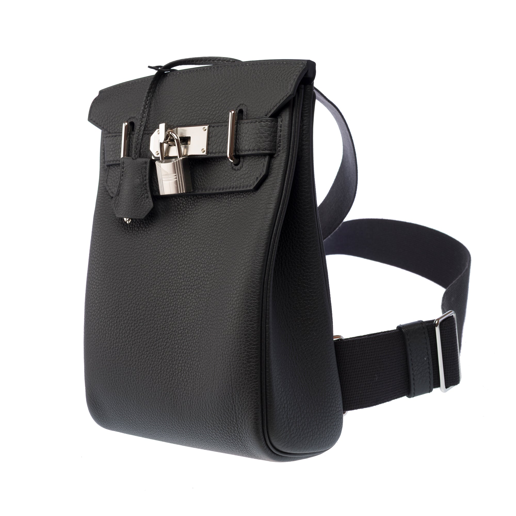 Sac HERMES Haut a Courroies en Cuir Gris - 103403