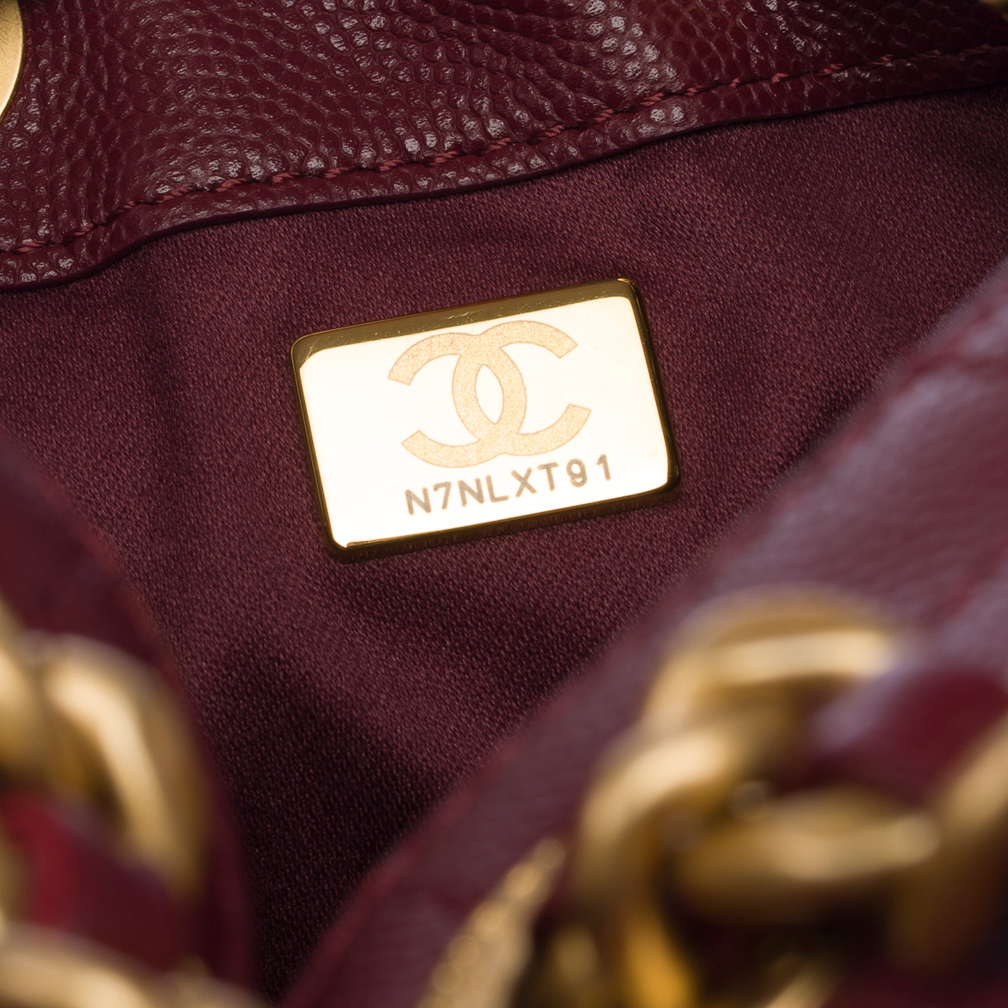 Sac CHANEL en Cuir Bordeaux - 103395