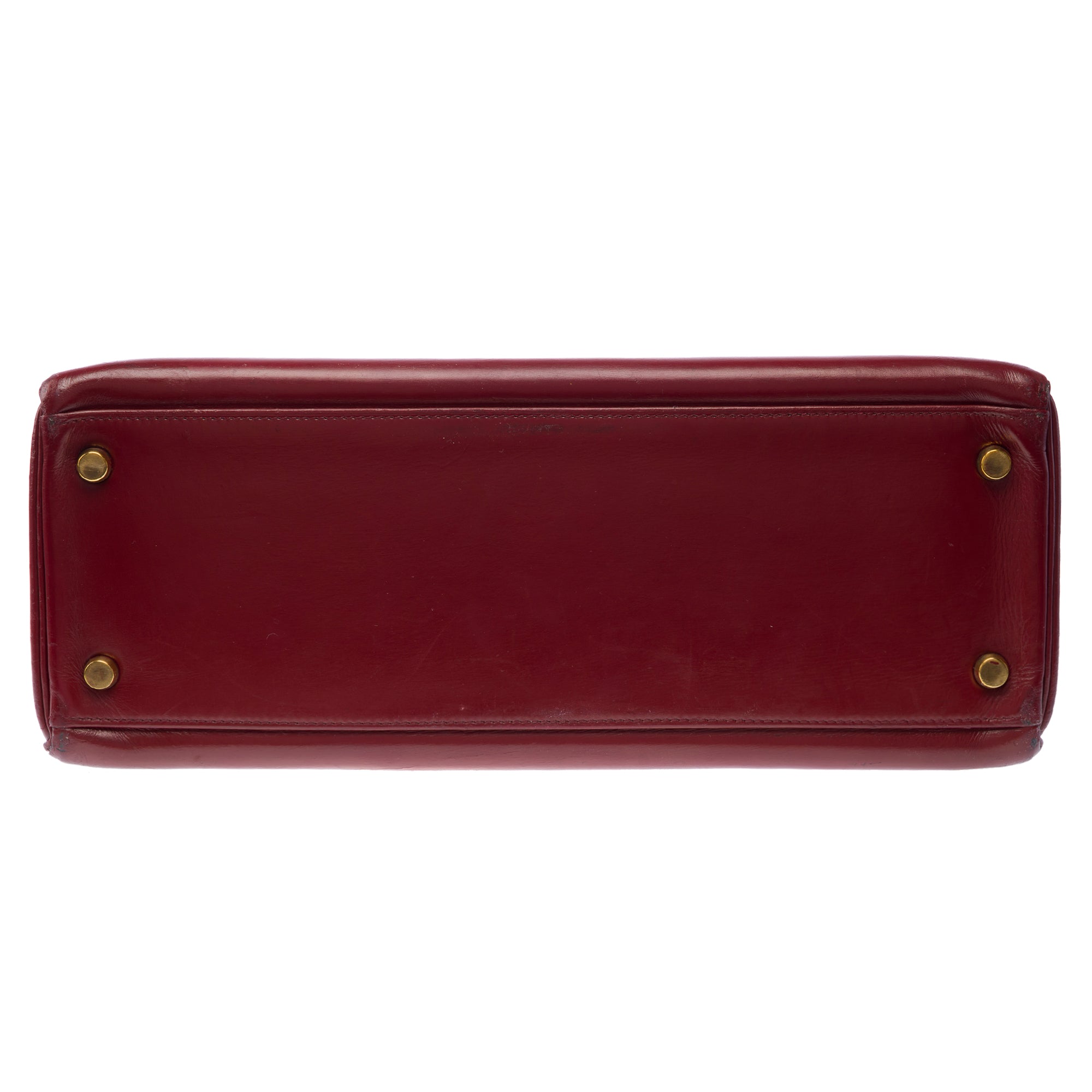 Sac HERMES Kelly 32 en Cuir Bordeaux - 103406