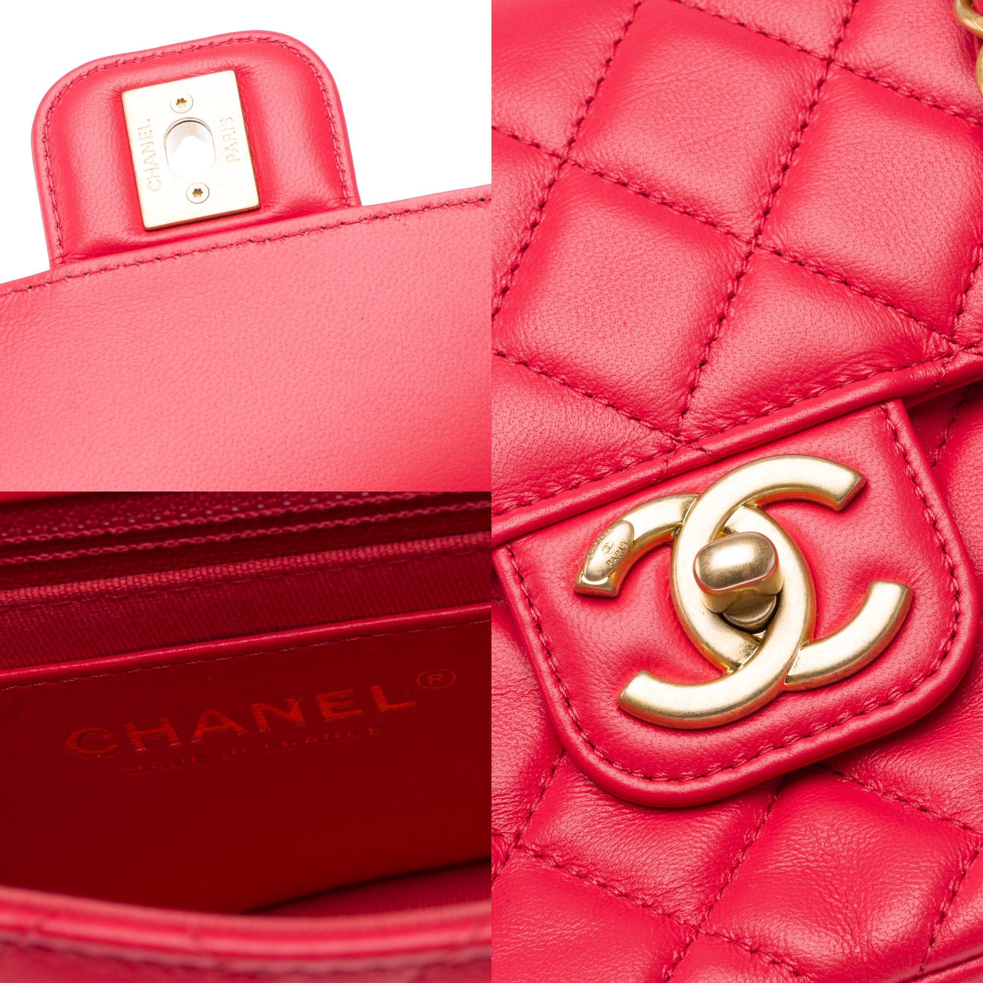 Sac CHANEL Timeless/Classique en Cuir Rose - 103408