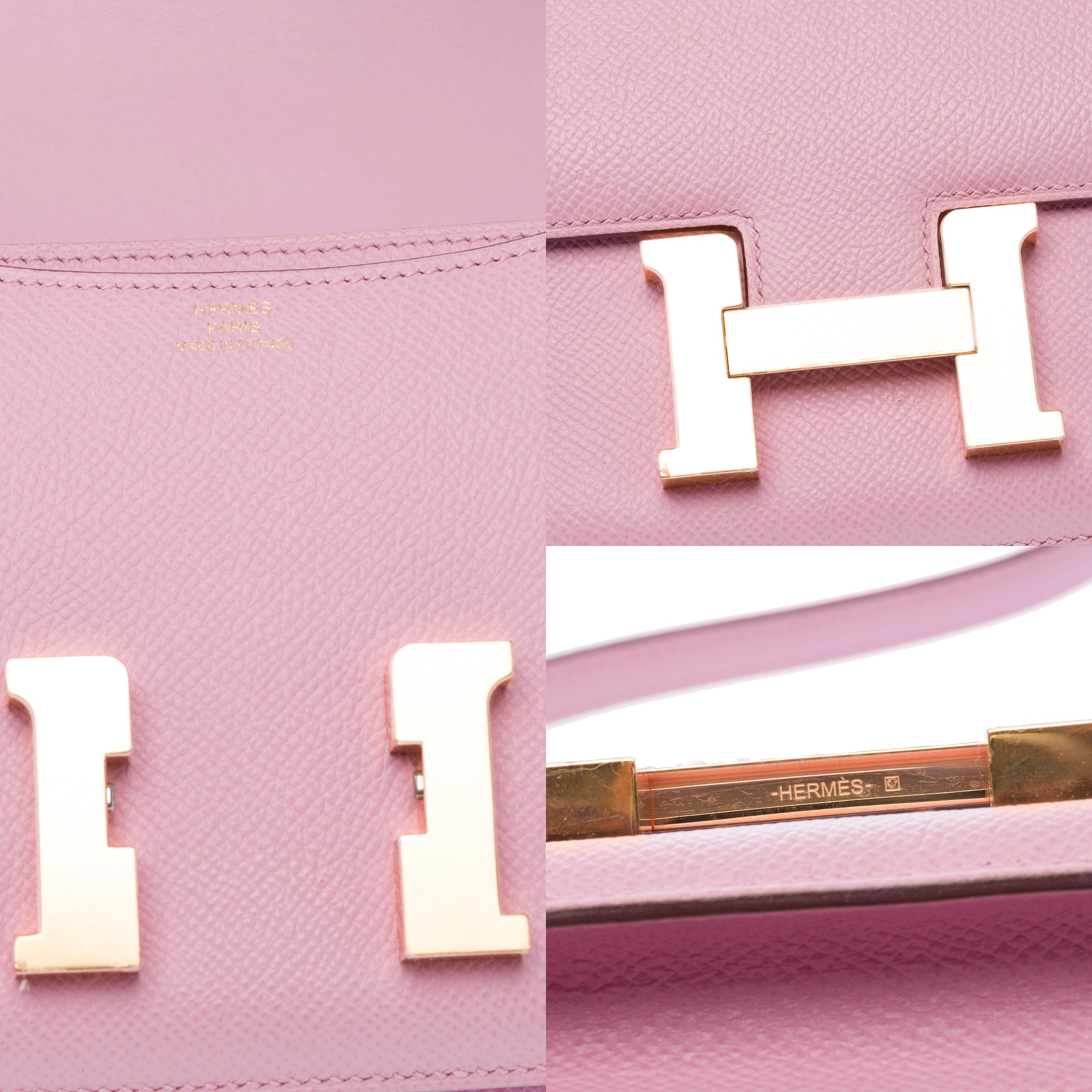 Sac HERMES Constance en Cuir Violet - 103409