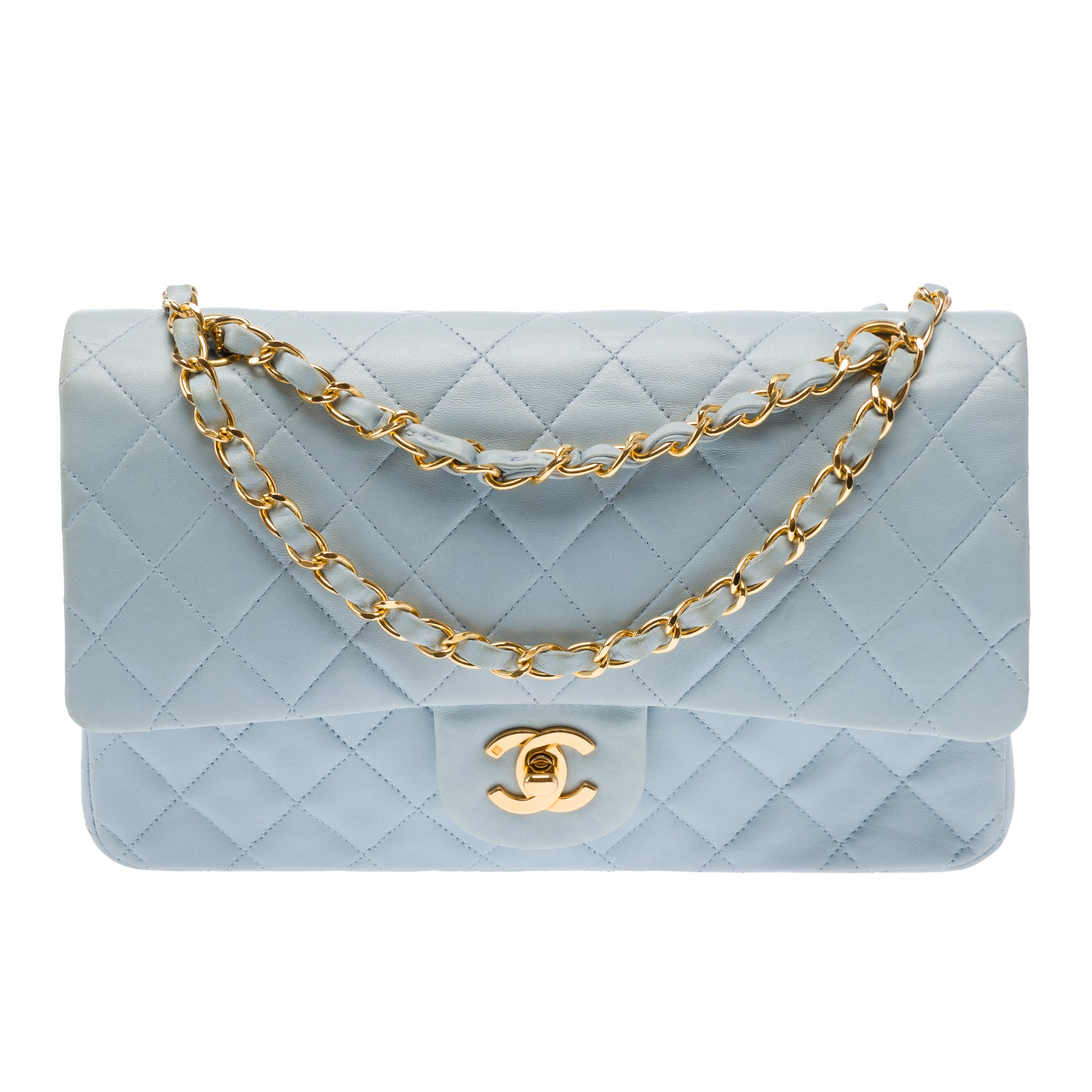 Sac CHANEL Timeless/Classique en Cuir Bleu - 103407