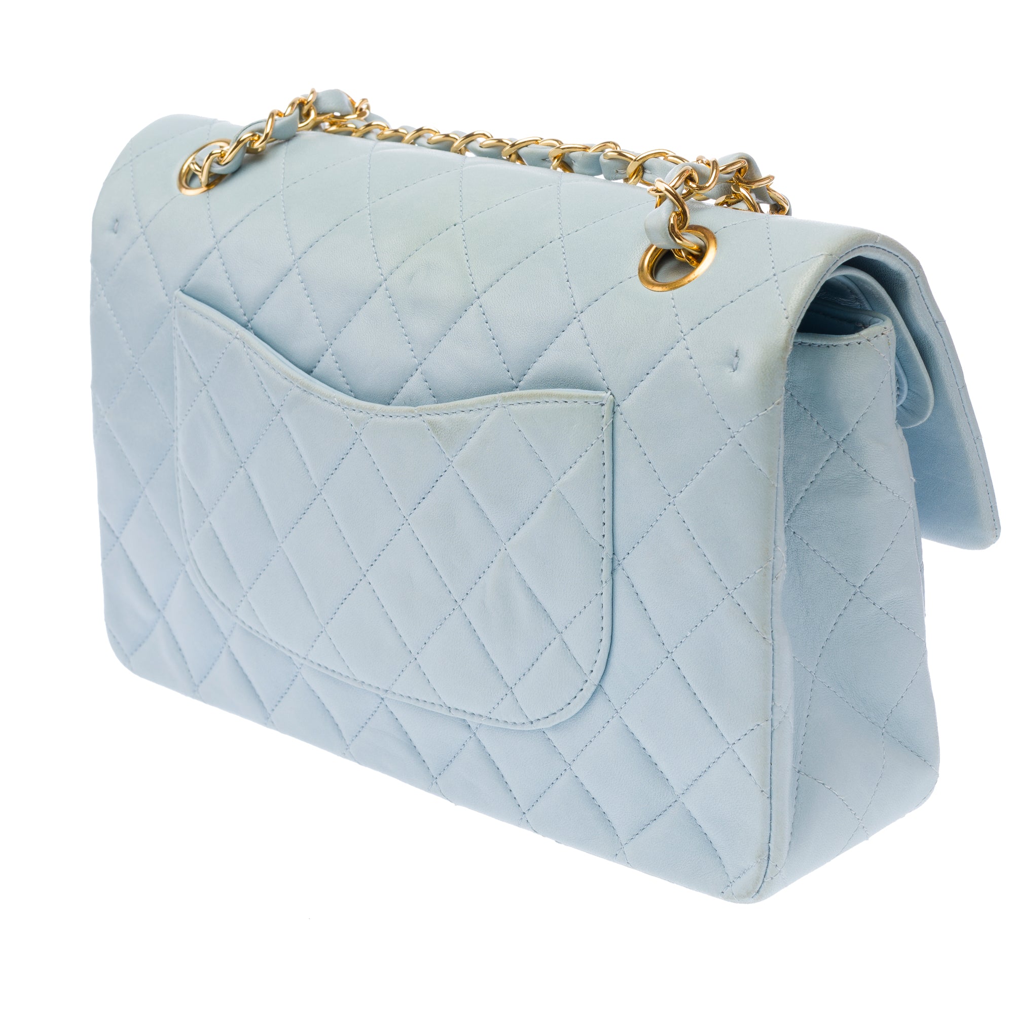 Sac CHANEL Timeless/Classique en Cuir Bleu - 103407