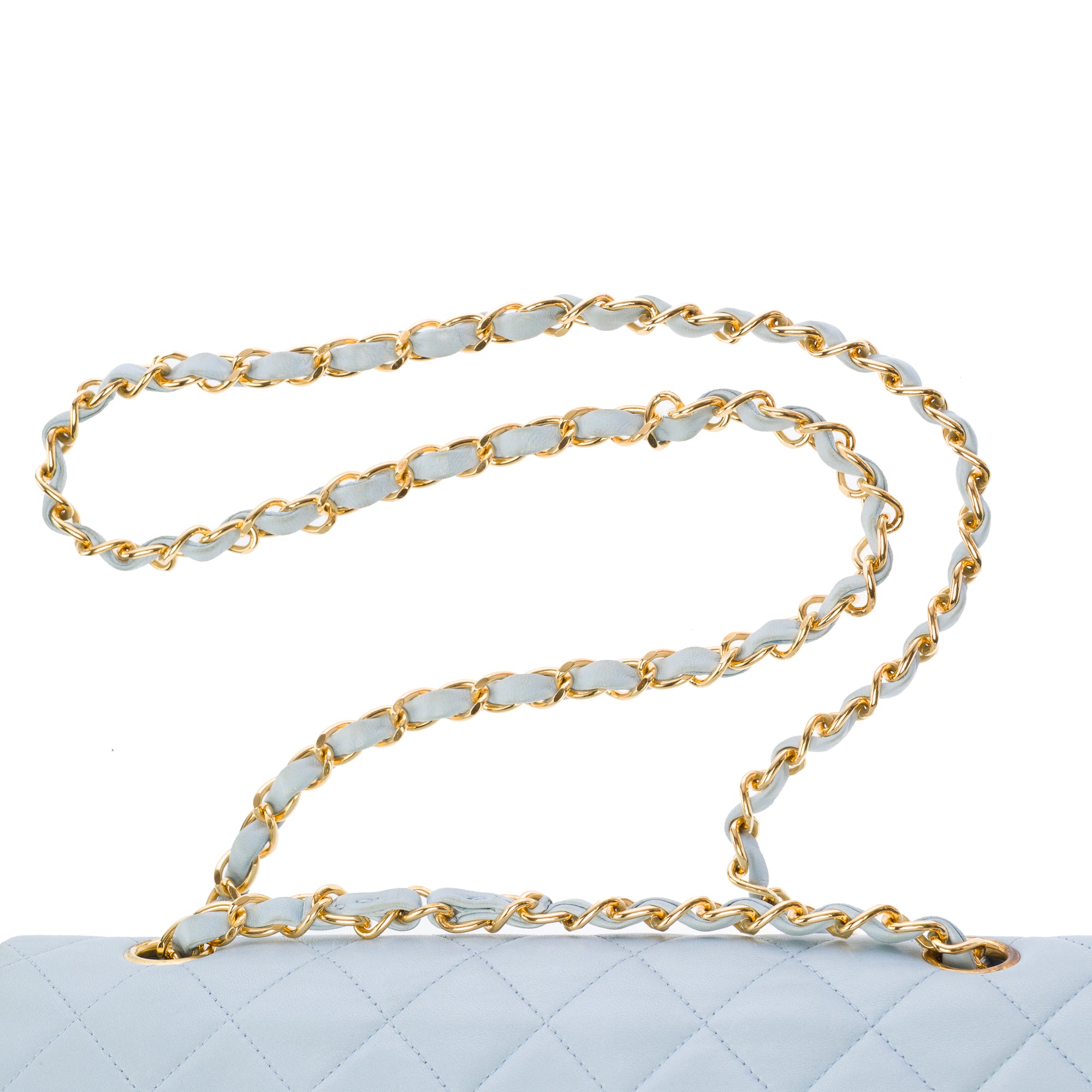 Sac CHANEL Timeless/Classique en Cuir Bleu - 103407