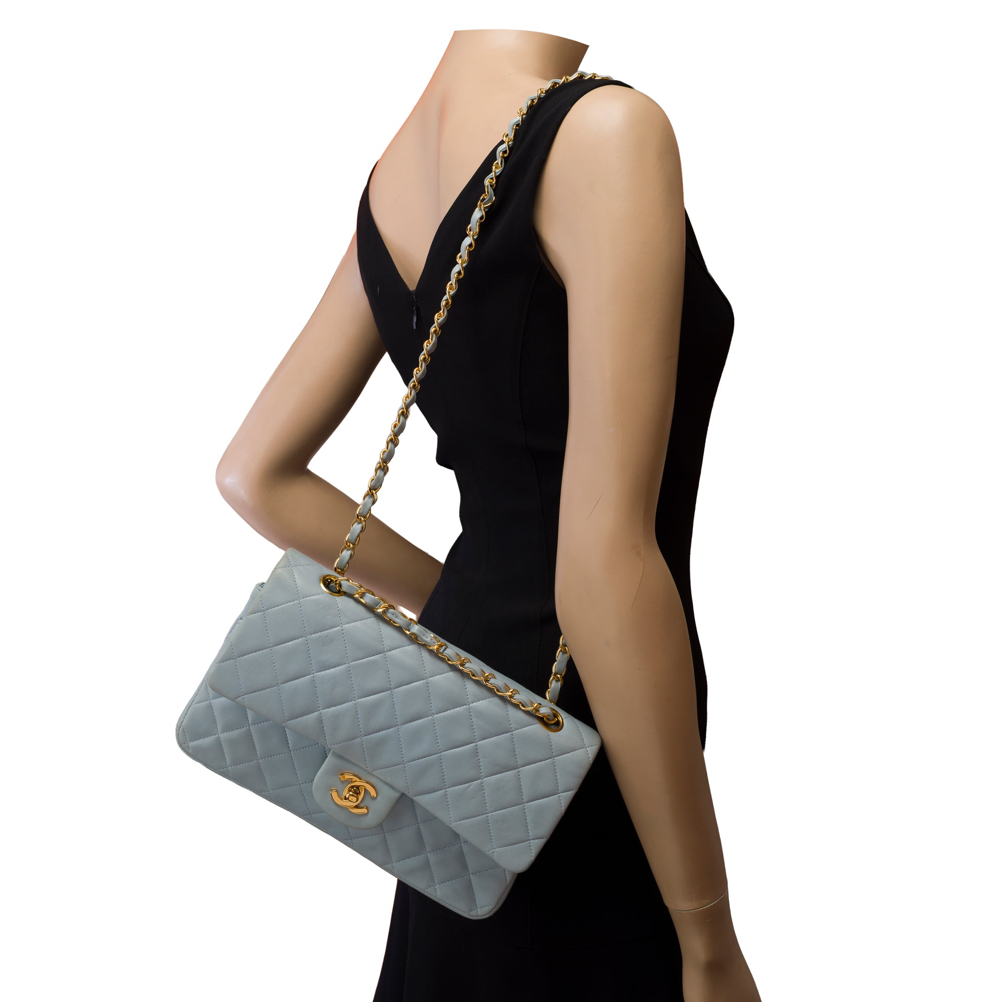 Sac CHANEL Timeless/Classique en Cuir Bleu - 103407