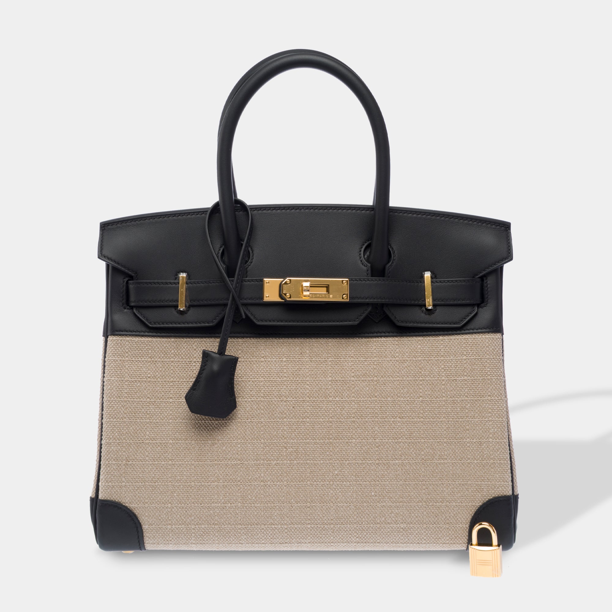 Sac HERMES Birkin 30 en Toile Beige - 103412