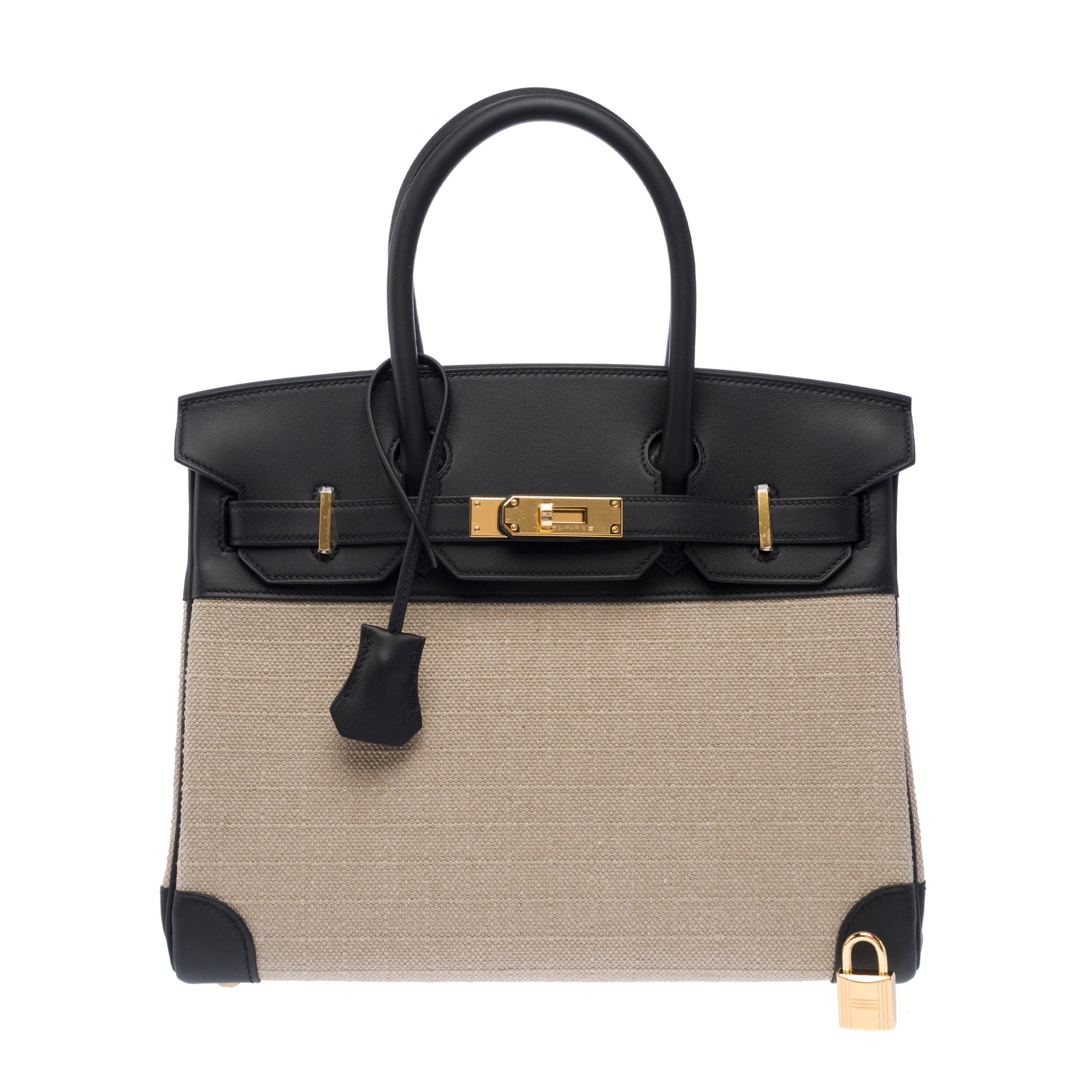 Sac HERMES Birkin 30 en Toile Beige - 103412
