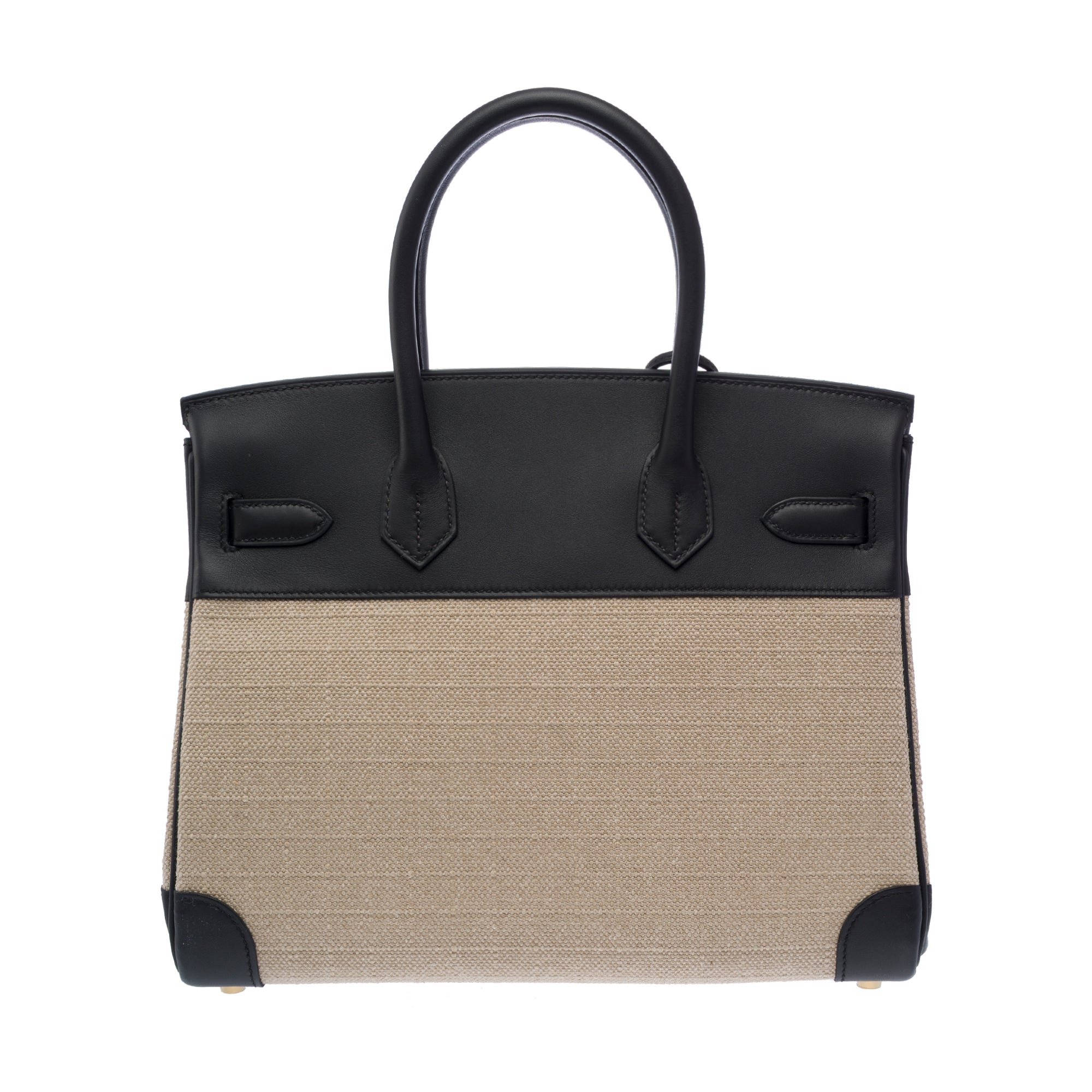 Sac HERMES Birkin 30 en Toile Beige - 103412