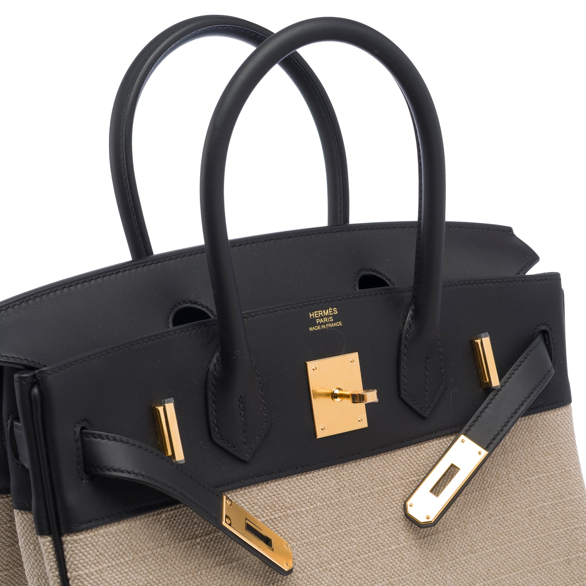 Sac HERMES Birkin 30 en Toile Beige - 103412