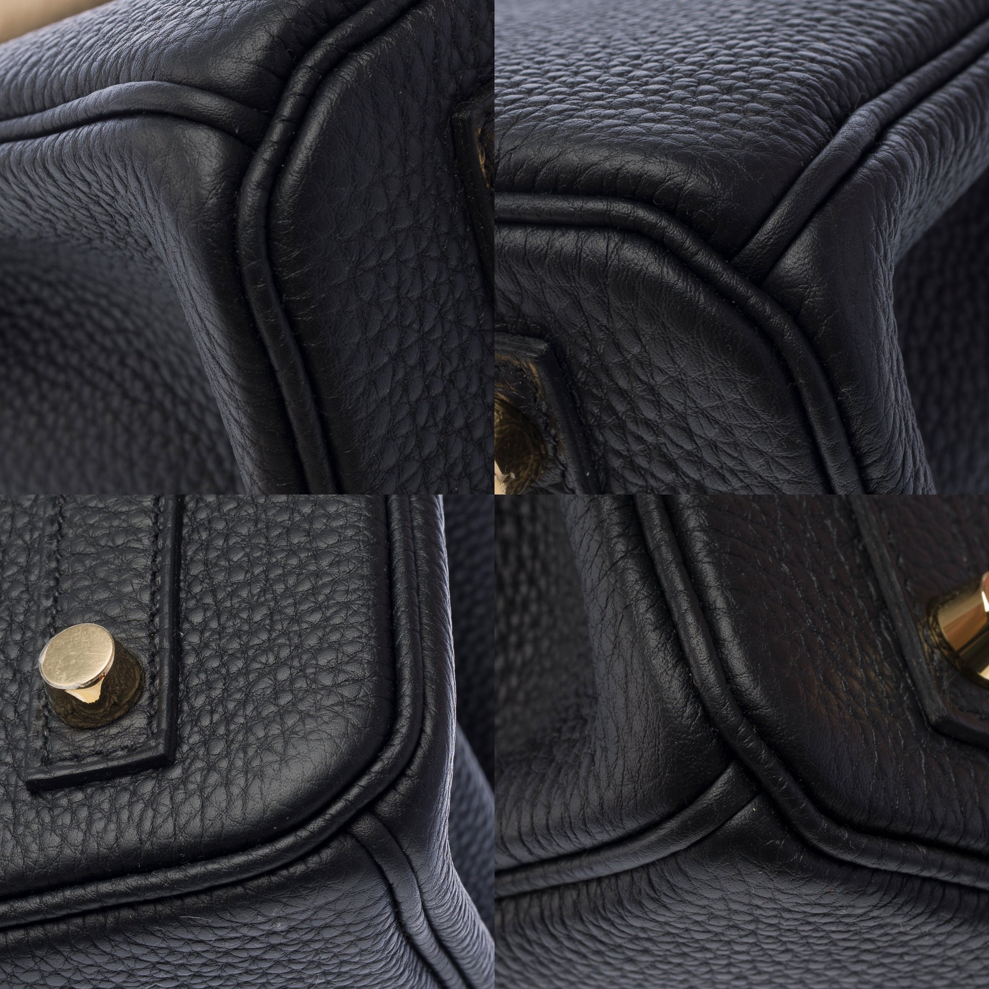 Sac HERMES Birkin 30 en Cuir Noir - 103328