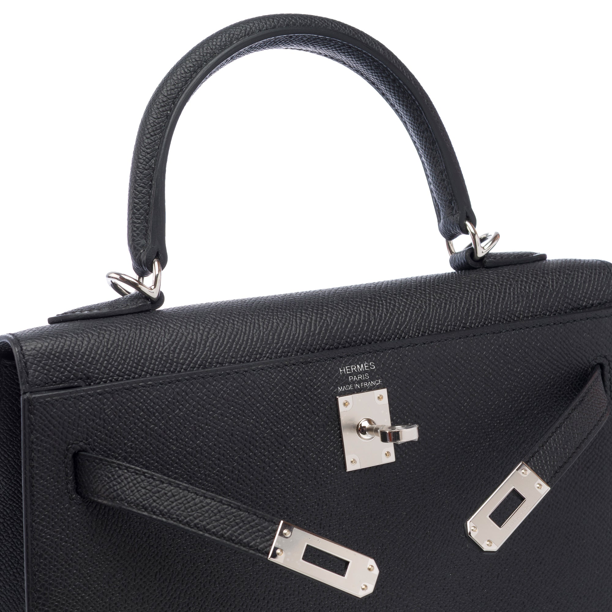 Sac HERMES Kelly 25 en Cuir Noir - 103380