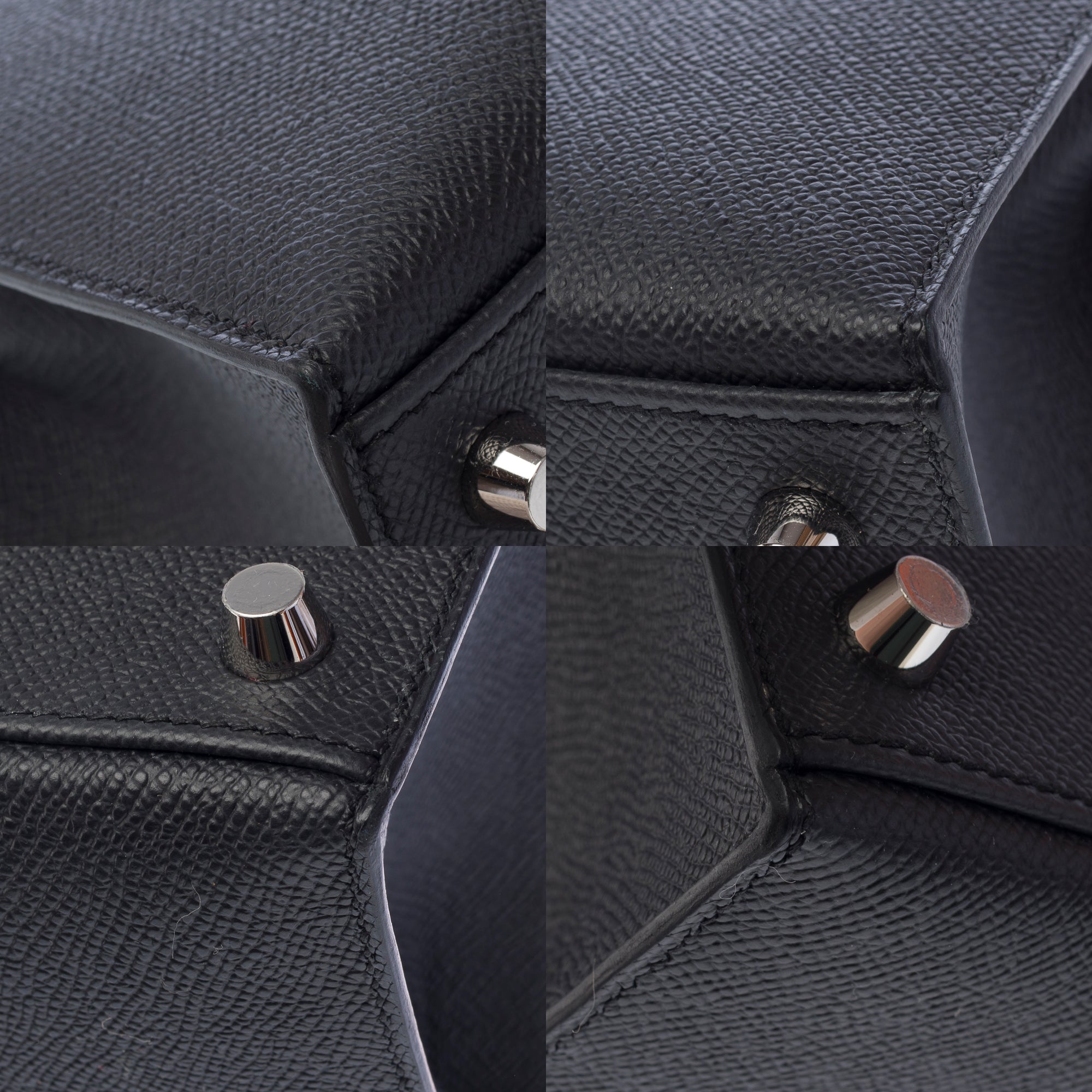 Sac HERMES Kelly 25 en Cuir Noir - 103380