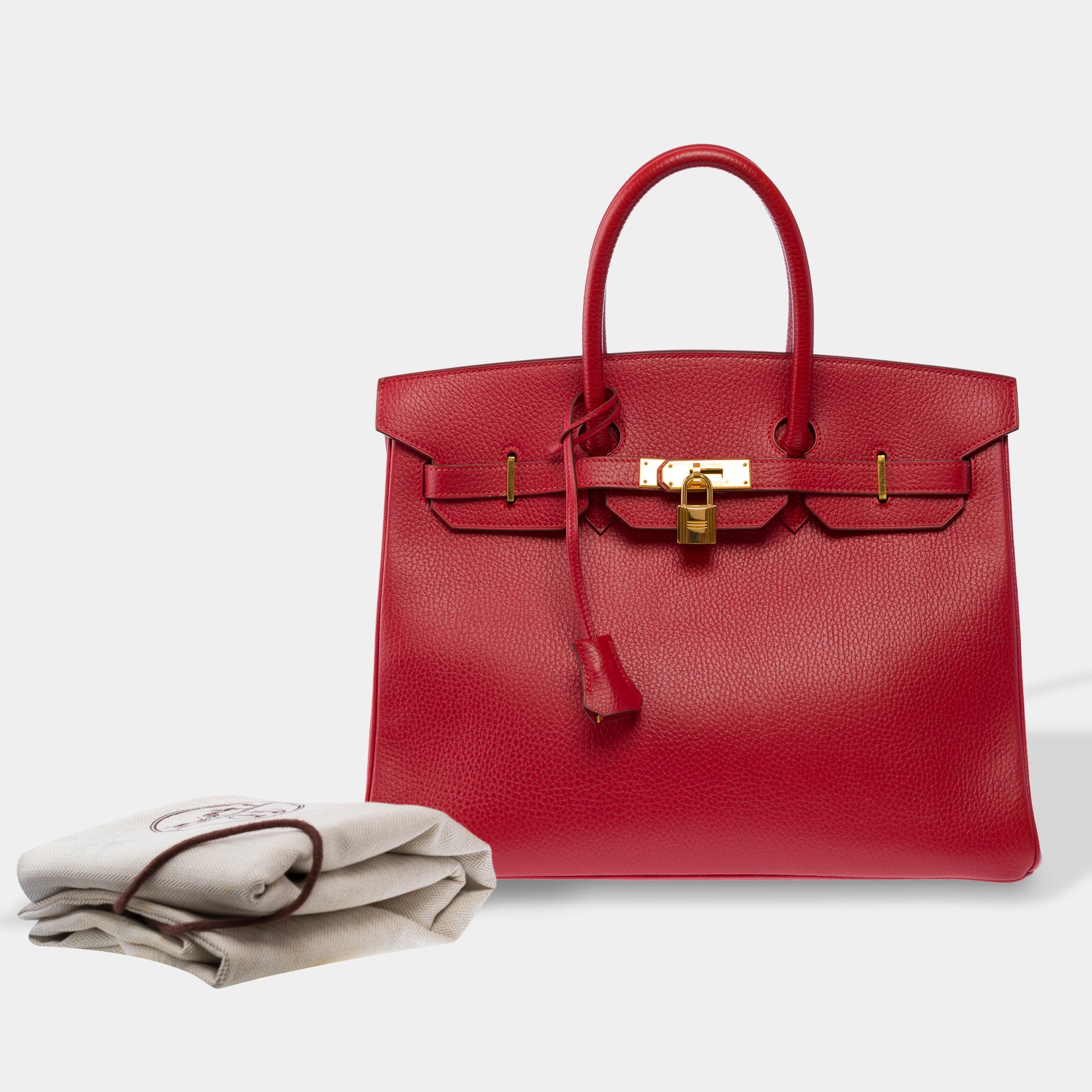 Sac HERMES Birkin 35 en Cuir Rouge - 103417