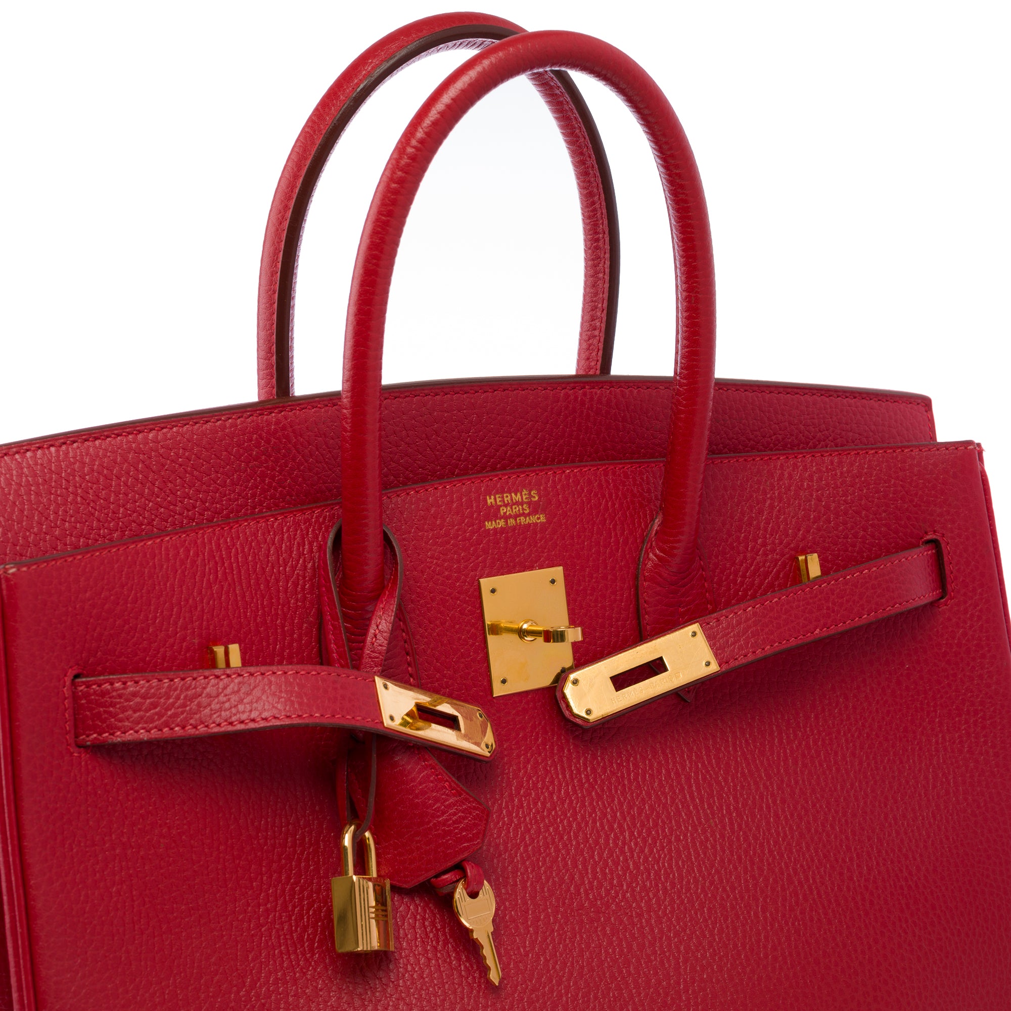 Sac HERMES Birkin 35 en Cuir Rouge - 103417