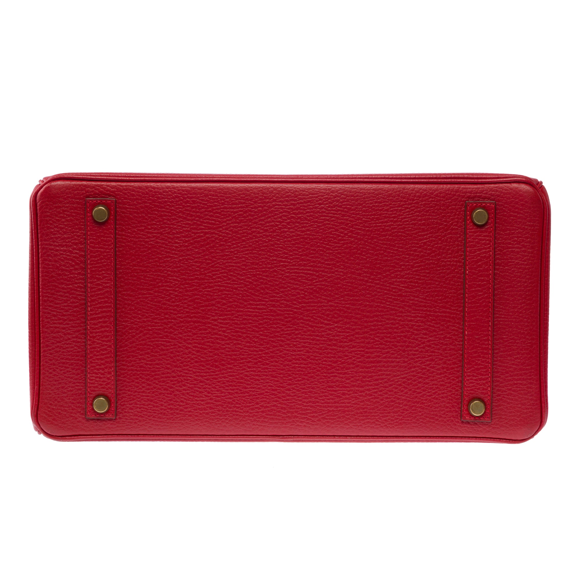 Sac HERMES Birkin 35 en Cuir Rouge - 103417