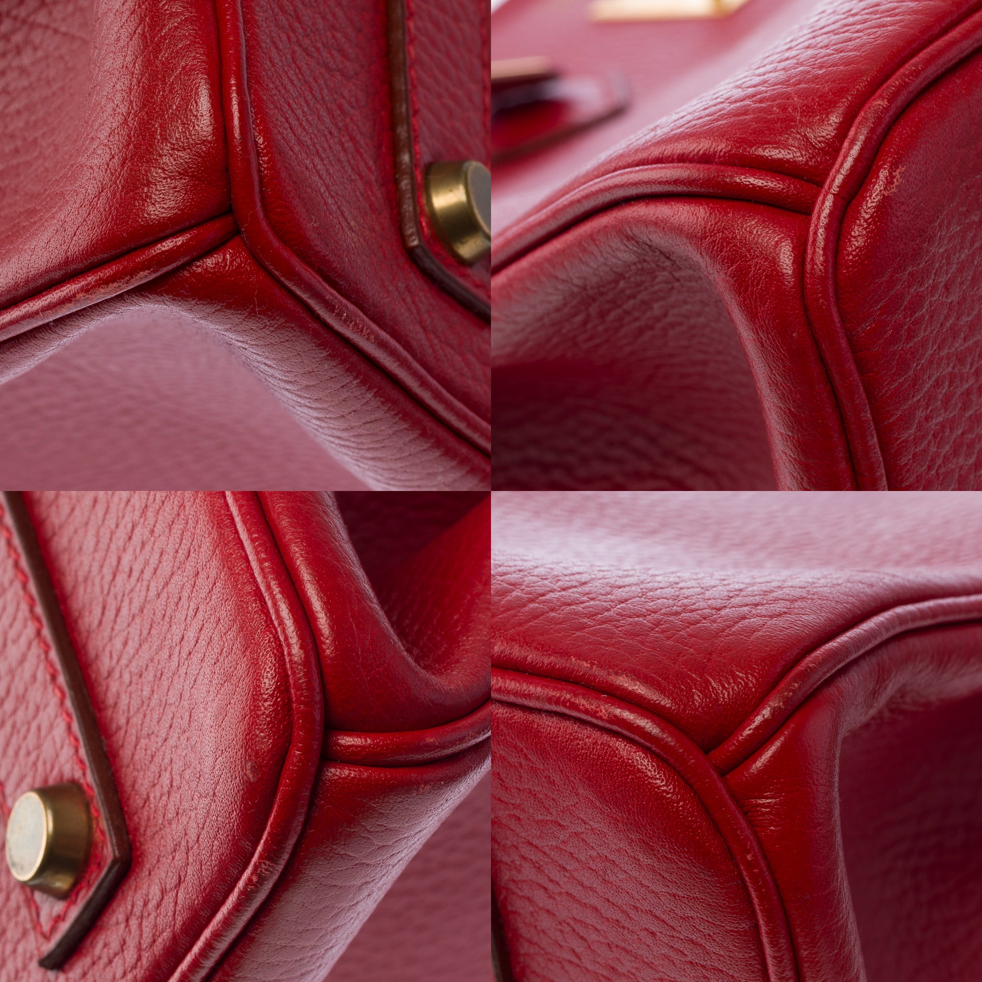 Sac HERMES Birkin 35 en Cuir Rouge - 103417