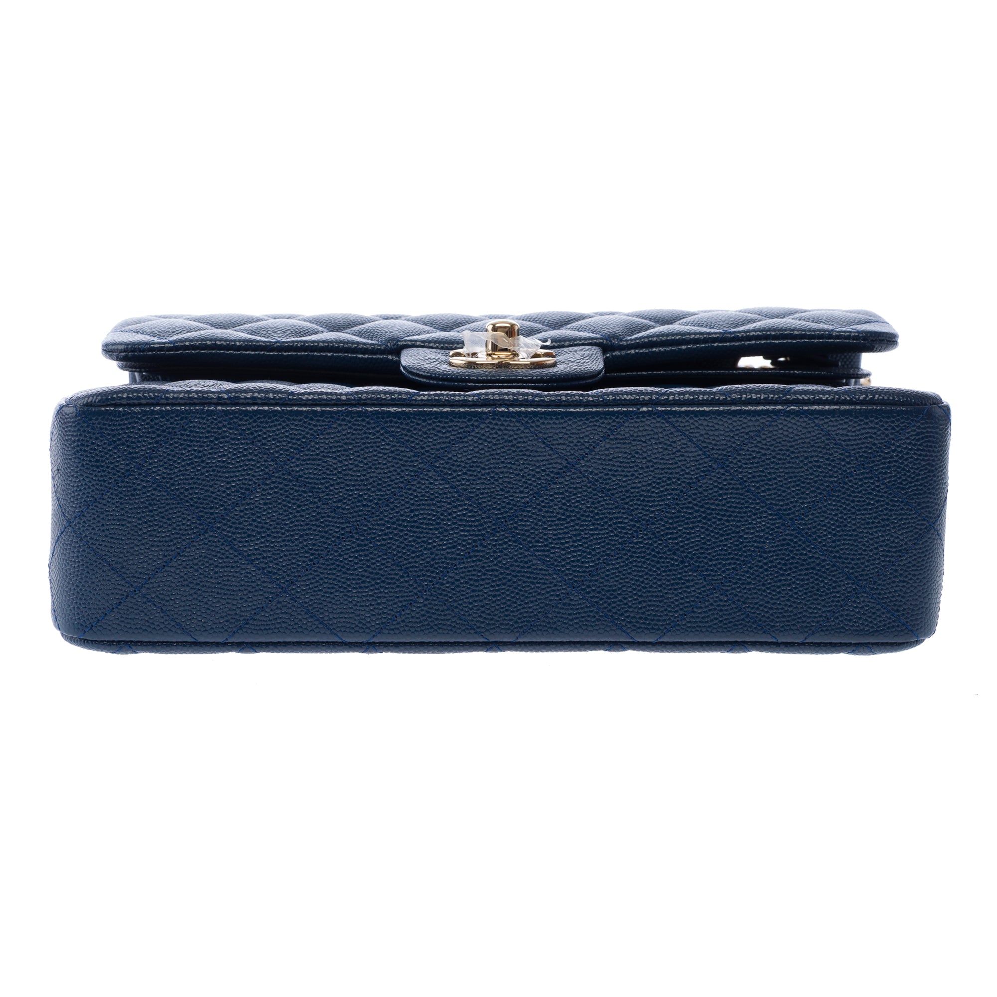 Sac CHANEL Timeless/Classique en Cuir Bleu Marine - 103424