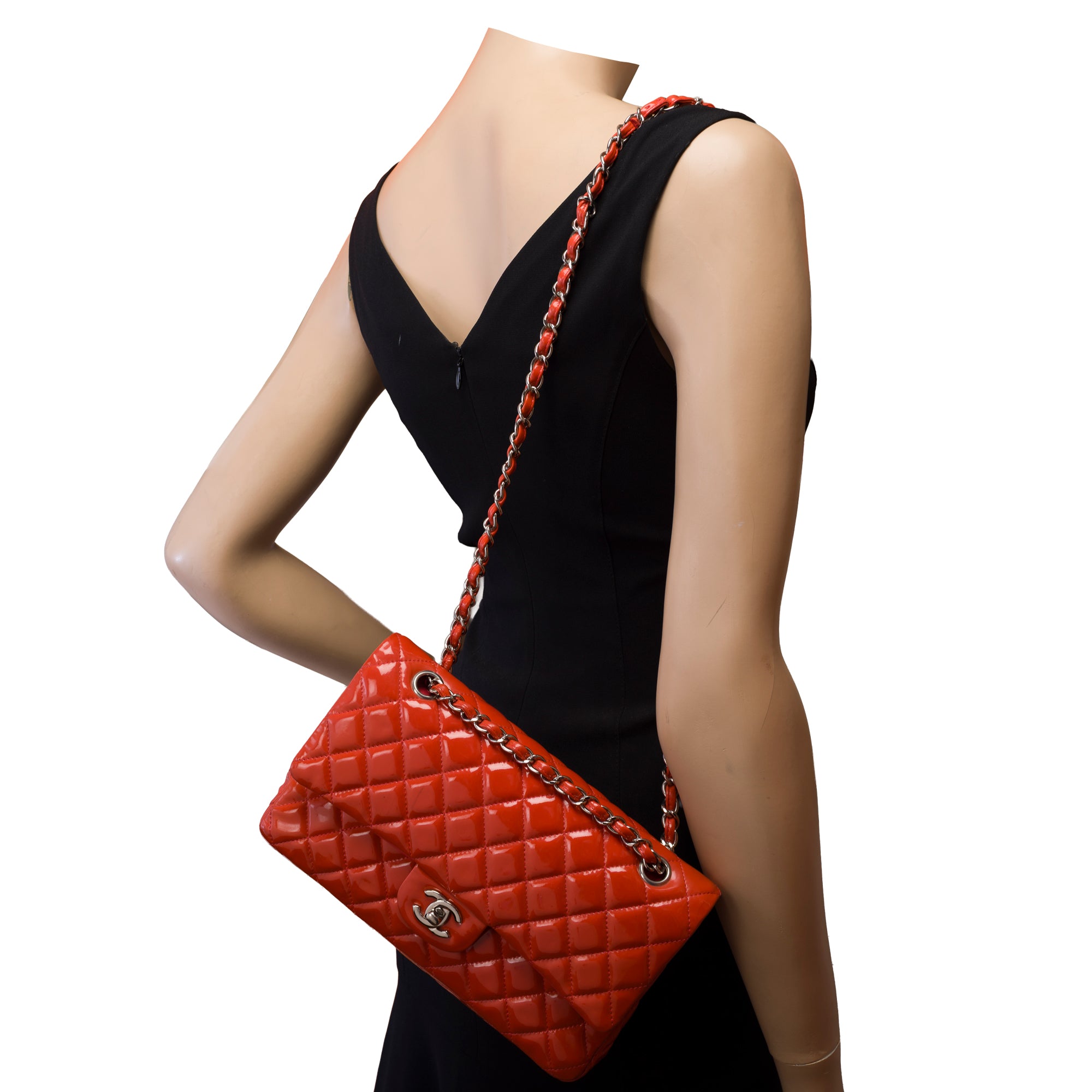 Sac CHANEL Timeless/Classique en Cuir Orange - 103427