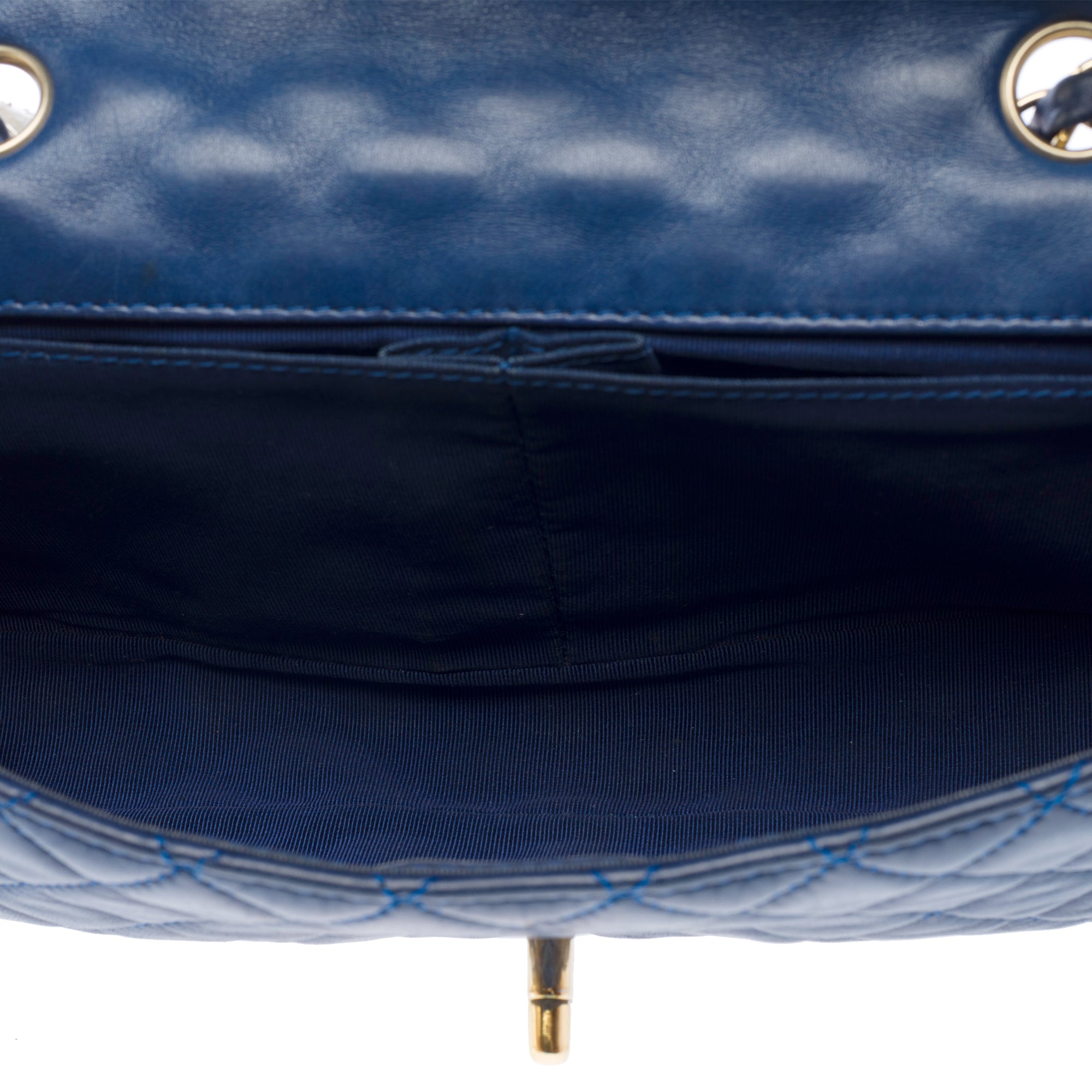 Sac CHANEL Timeless/Classique en Cuir Bleu Marine - 103428