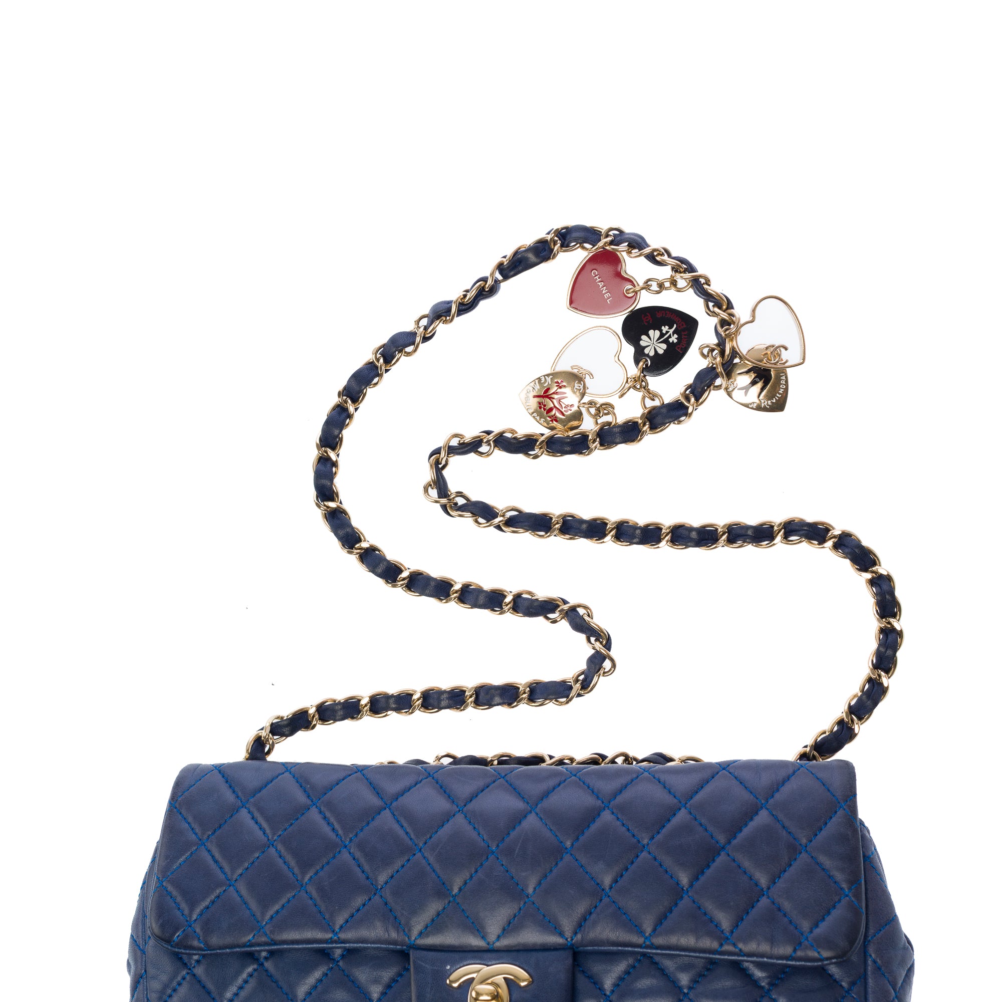 Sac CHANEL Timeless/Classique en Cuir Bleu Marine - 103428